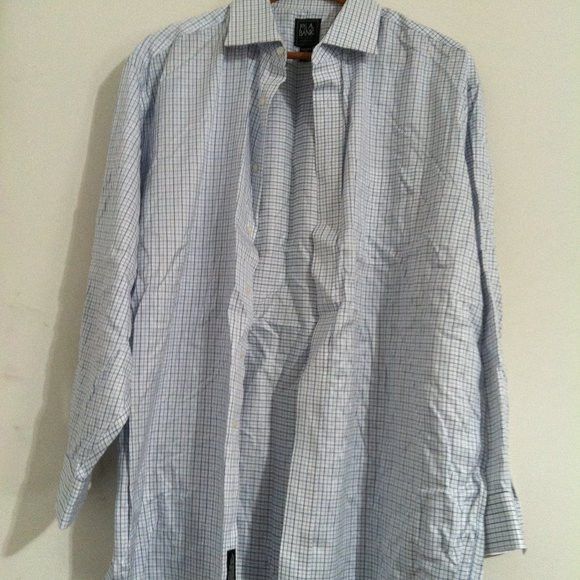 Jos. A. Bank JOS.A.BANK MENS WHITE 100%COTTON DRESS SHIRT SIZE: 17-33 Size US XL / EU 56 / 4 - 3 Thumbnail