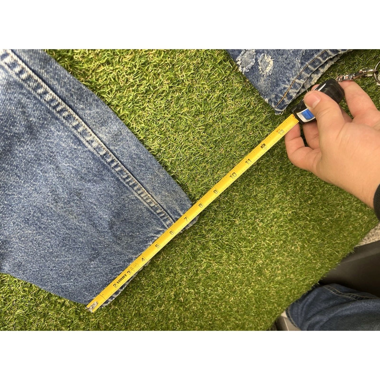 Levi's VINTAGE Levi's 505 Jeans Mens 30x29 Regular Straight Denim Blue 90s Theme 5-Pocket Program Mens Size US 30 / EU 46 - 4 Thumbnail