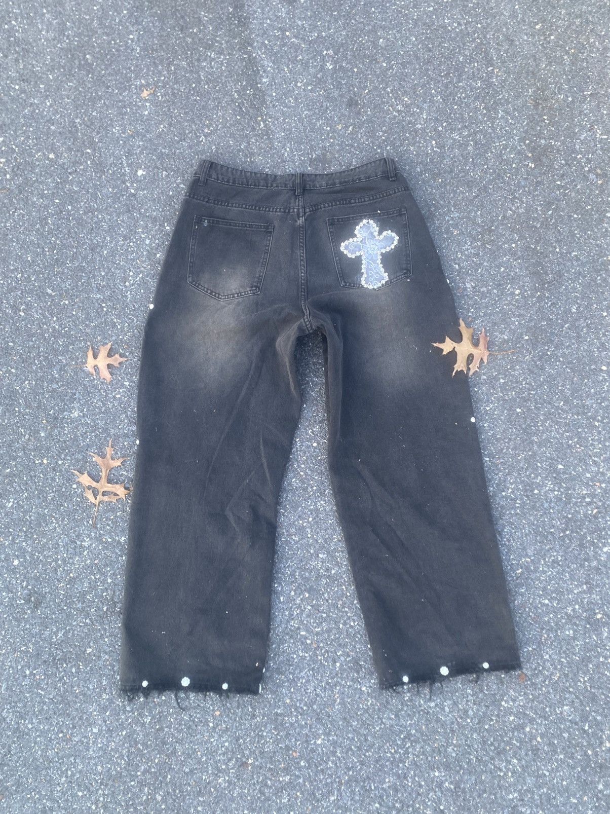 Japanese Brand Three Angel Message Jeweled Denim Sample 🌎🪽🪽🪽🎺🎺🎺 Size US 36 / EU 52 - 4 Thumbnail