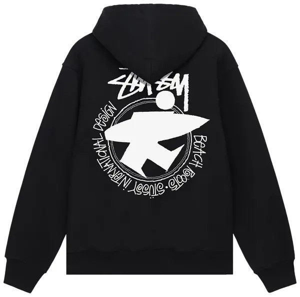 Stussy Stussy Beach Roots Hoodie 'Black' Size US XL / EU 56 / 4 - 1 Thumbnail