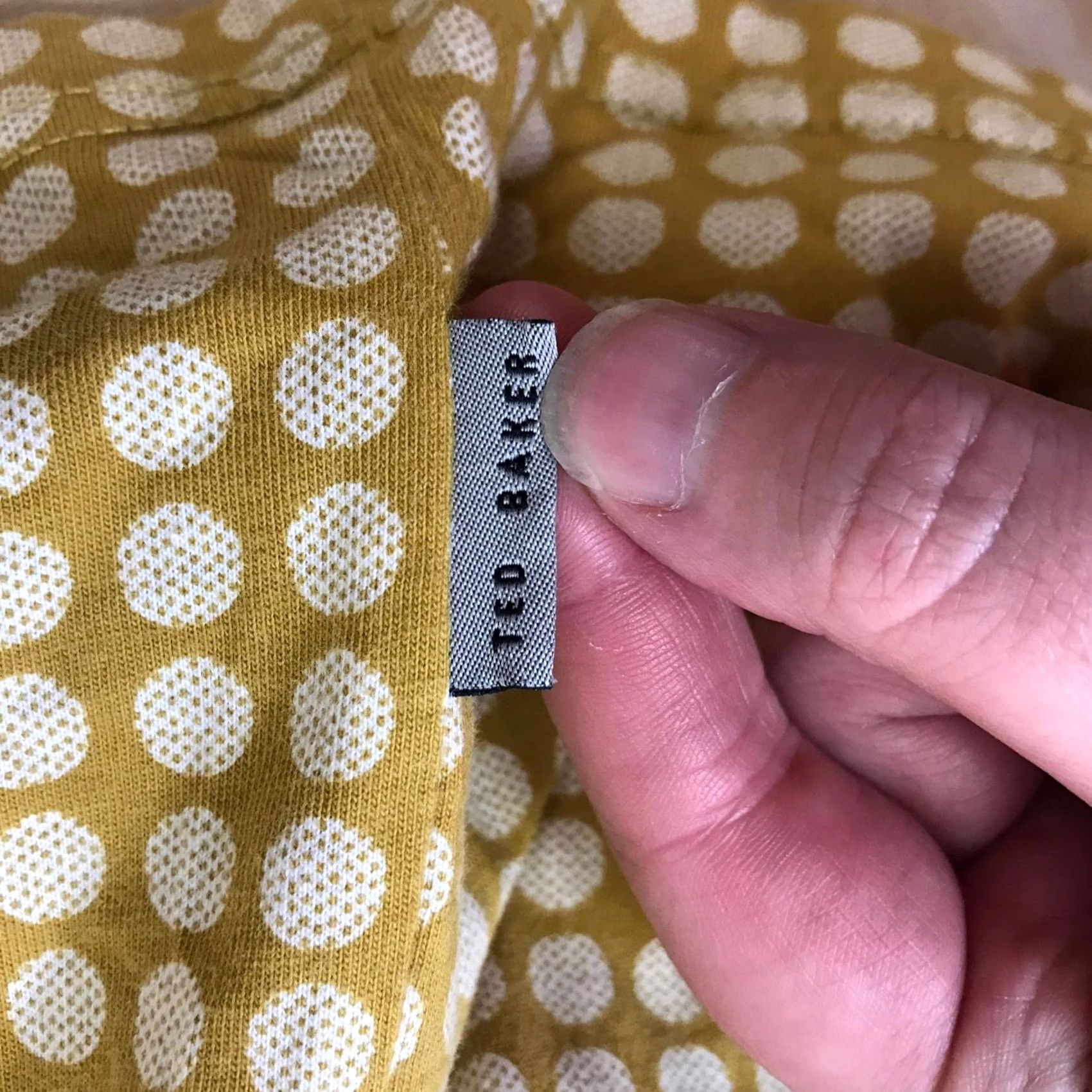 Ted Baker VINTAGE Ted Baker London Mens Mustard Yellow Polka Dot Polo Shirt Size XL Short Sleeve Size US XL / EU 56 / 4 - 7 Thumbnail