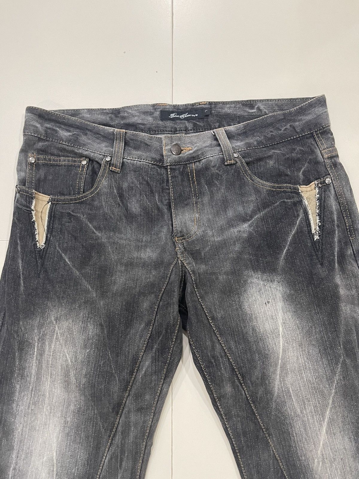 Japanese Brand Hype Flare Jeans Distressed Denim Streetwear Fashion Size US 36 / EU 52 - 4 Thumbnail