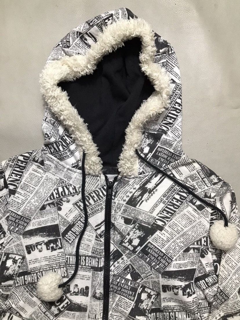 Japanese Brand If Six Was Nine x LGB Style newspaper Printed Fur Hoodie Size US M / EU 48-50 / 2 - 5 Thumbnail