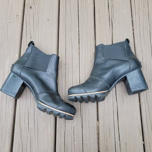SOREL Sorel Addington Waterproof Black Oiled Leather Studded Chels Size US 10.5 / IT 40.5 - 2 Thumbnail