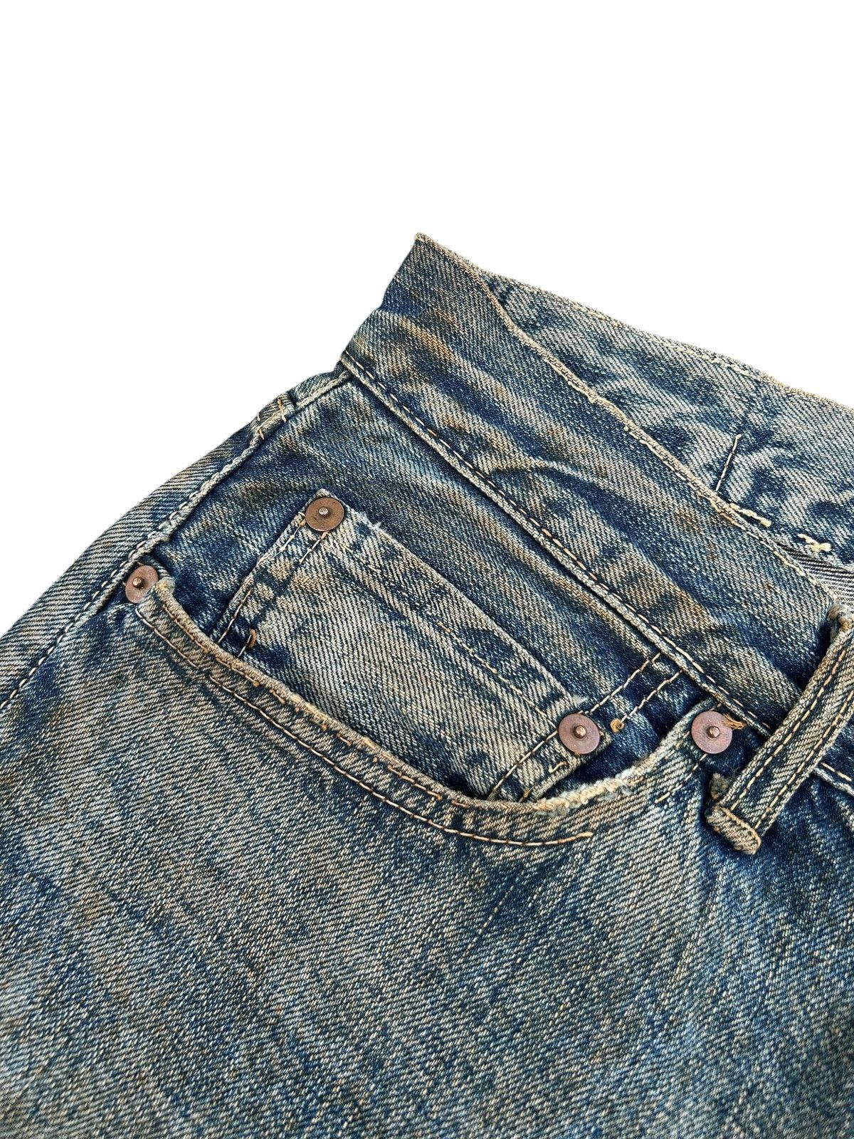 Kapital Thrashed Vintage Japanese Brand Pinball Selvedge Denim Jeans Size US 31 - 4 Thumbnail