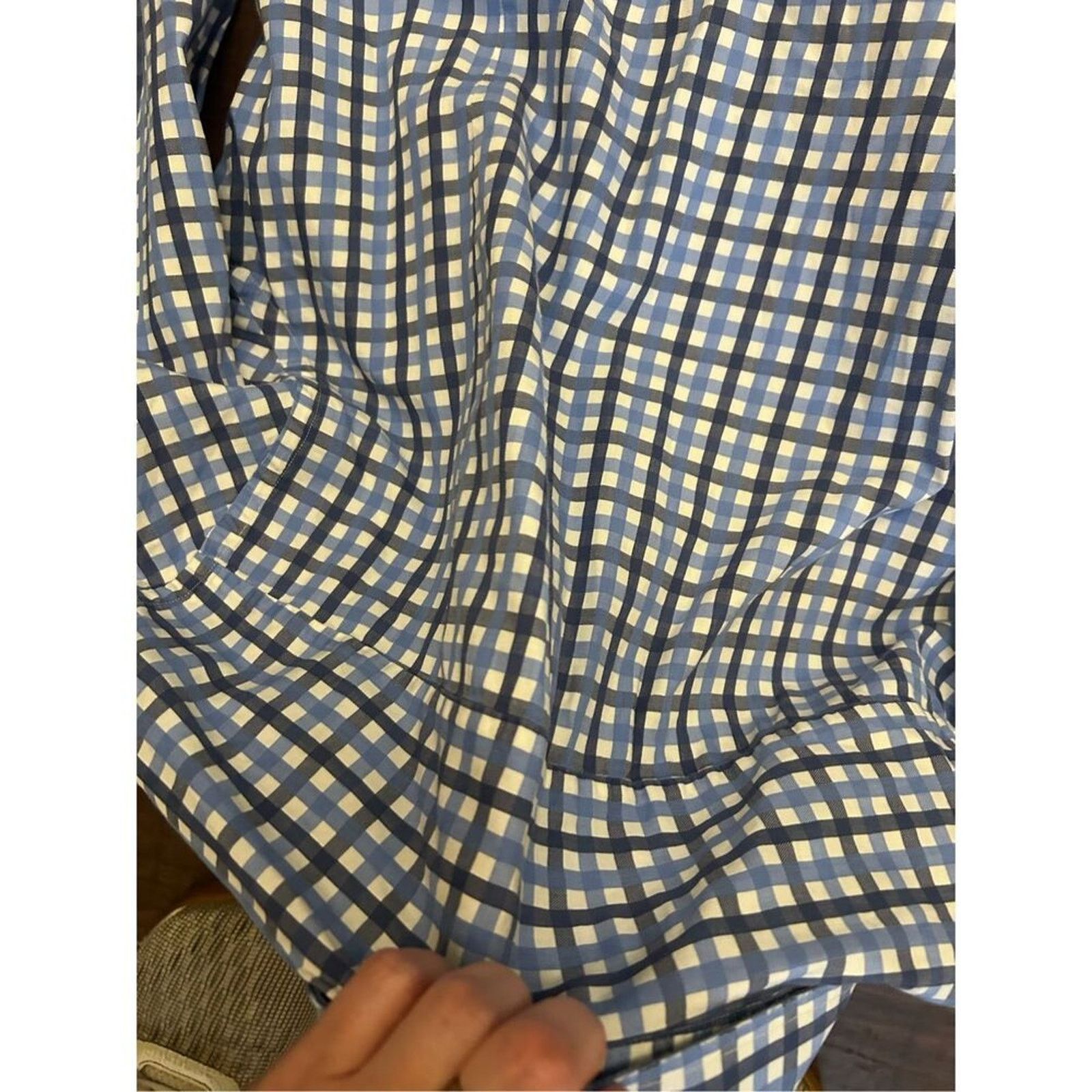 Hugo Boss Hugo Boss Blue Gray Check Button-Down, Sz Medium * Size US M / EU 48-50 / 2 - 6 Thumbnail