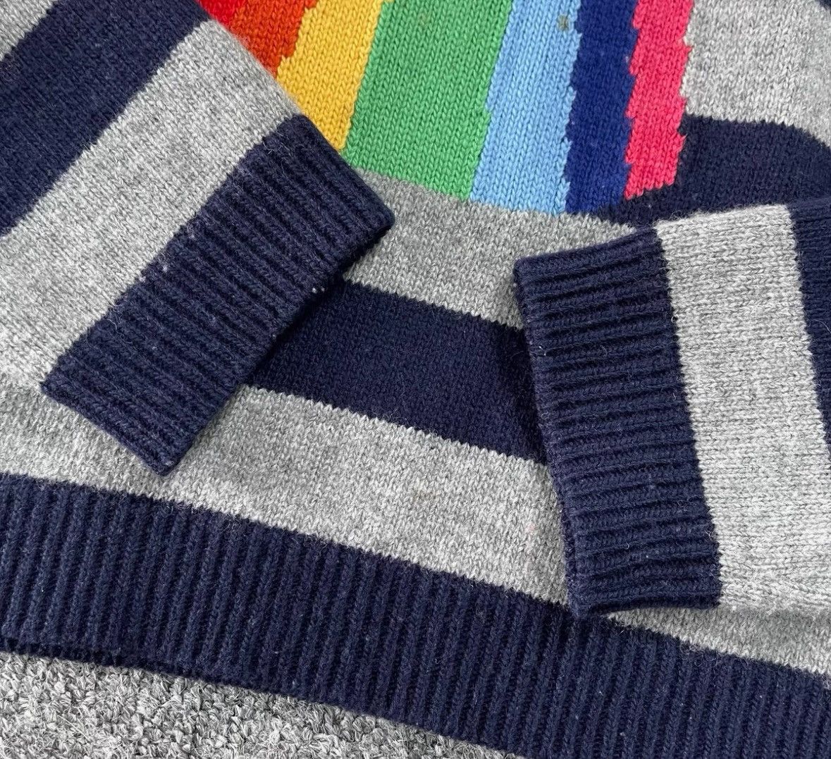 Gucci Gucci Rainbow flying saucer gray and blue striped sweater 2 Size US S / EU 44-46 / 1 - 3 Thumbnail