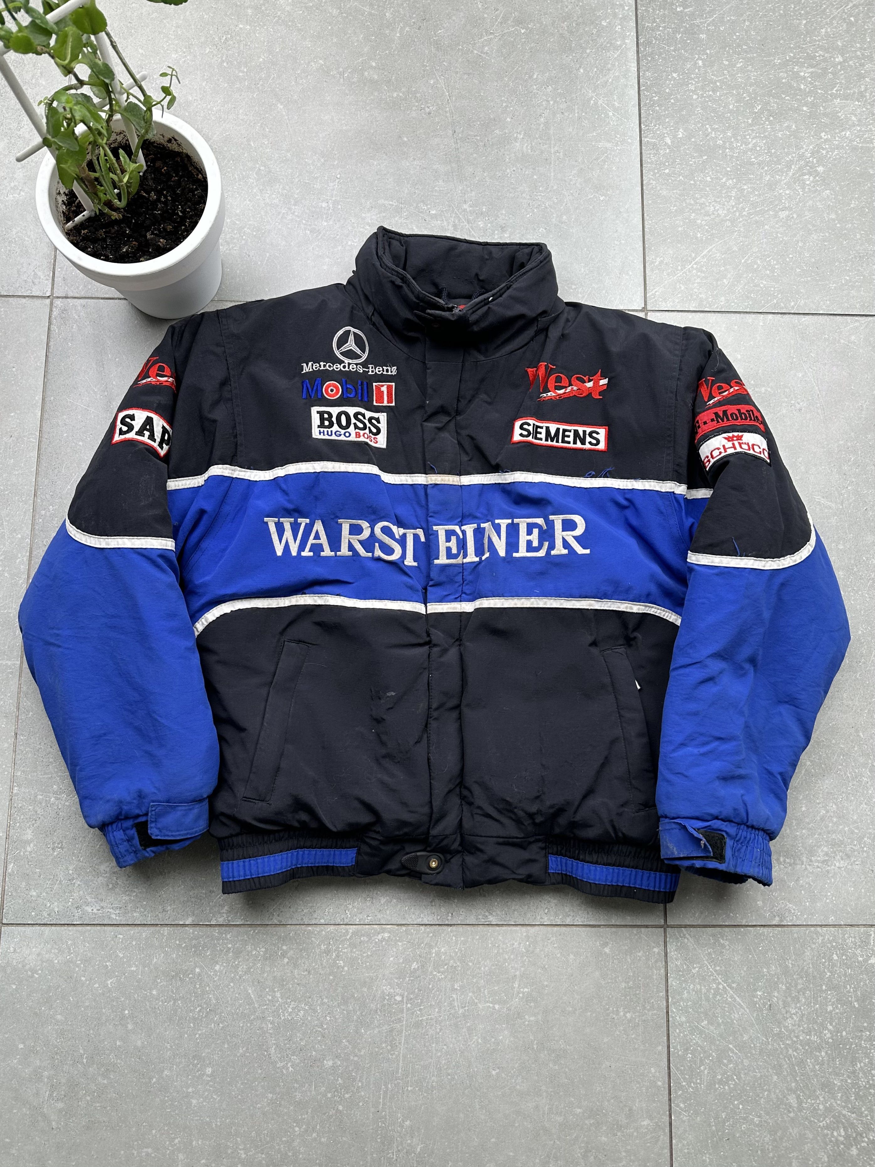 image of Mercedes Benz West Racing Vintage Jacket in Blue, Women's (Size XS)
