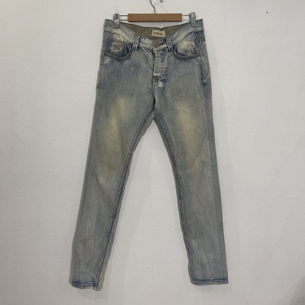 image of Vintage Dienel Distressed Denim Jeans in Soft Blue, Women's (Size 31)