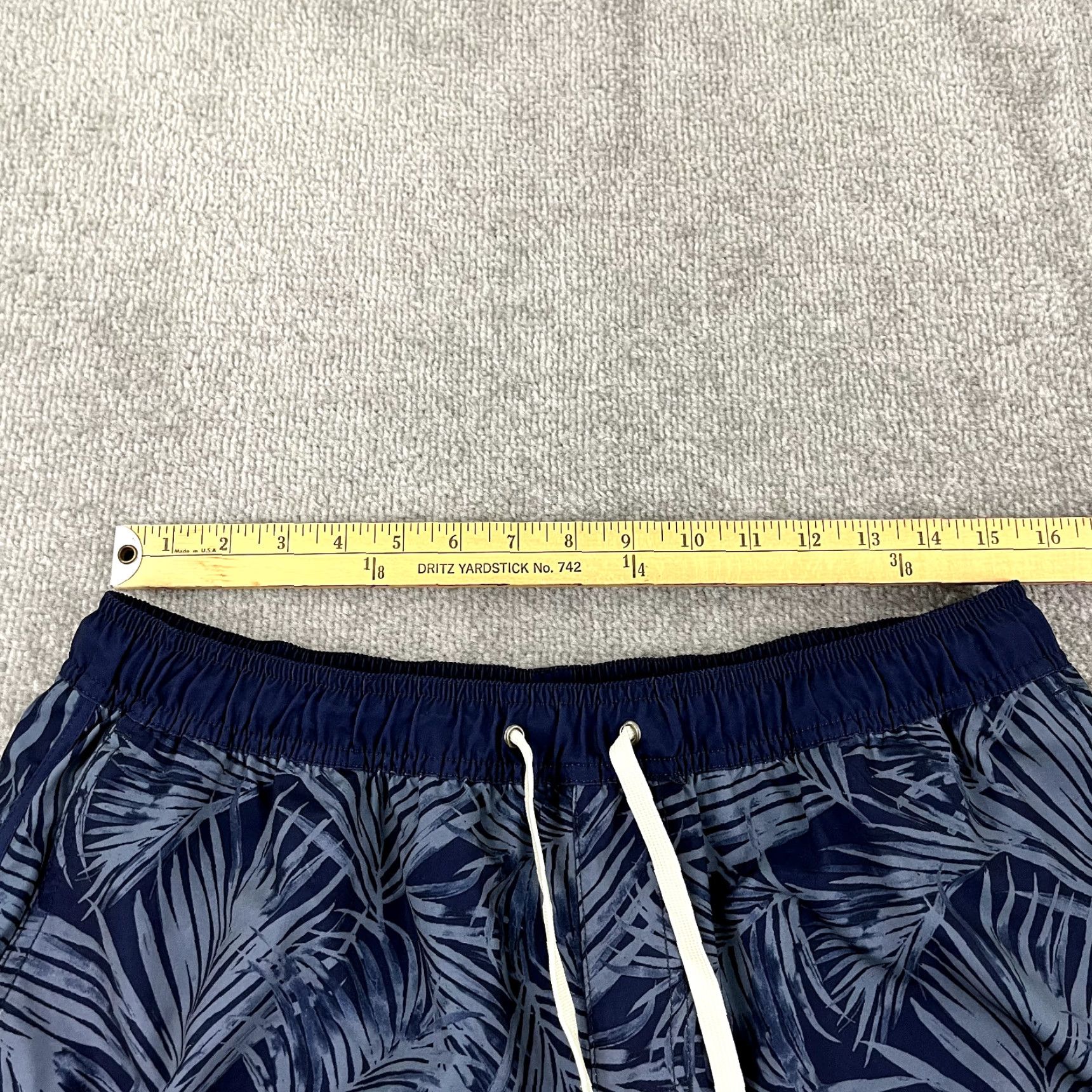Vintage FAIR HARBOR Shorts Mens XL 8" Lined Blue Floral Hawaiian Hybrid Swimming Run Athletic Casual Pockets Breathable Woven Size US 36 / EU 52 - 3 Thumbnail