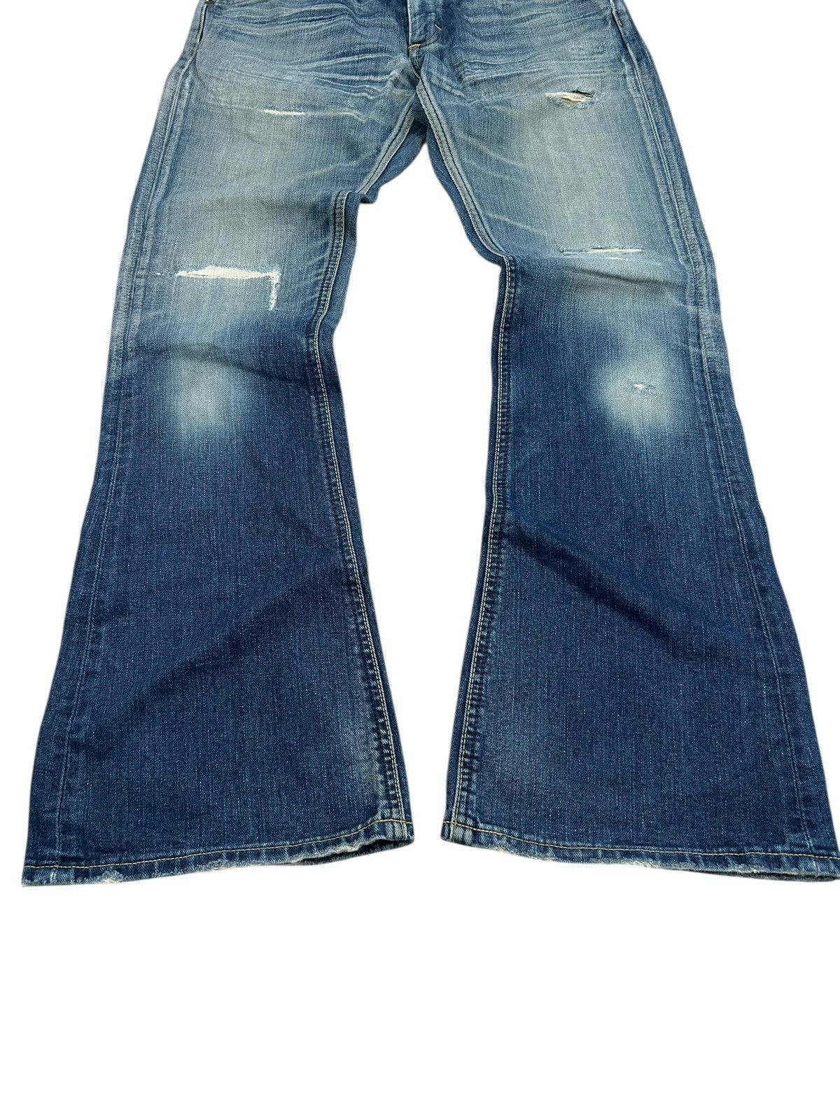 Tornado Mart Flare Lee Rider Jean Mud Washed Distressed Dystopian Design Size US 32 / EU 48 - 5 Thumbnail