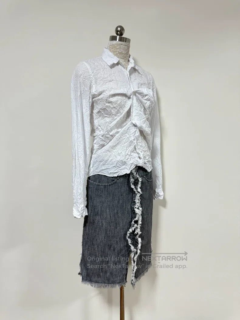 Junya Watanabe Junya Watanabe White Pleated Origami Texture Point Collar Size S / US 4 / IT 40 - 4 Thumbnail