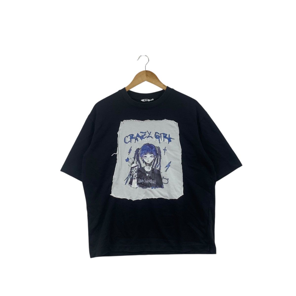 Uniqlo UNIQLO AIRISM ANIME Crazy Girl Manga Baggy Tee Shirt Top Size L / US 10 / IT 46 - 1 Thumbnail