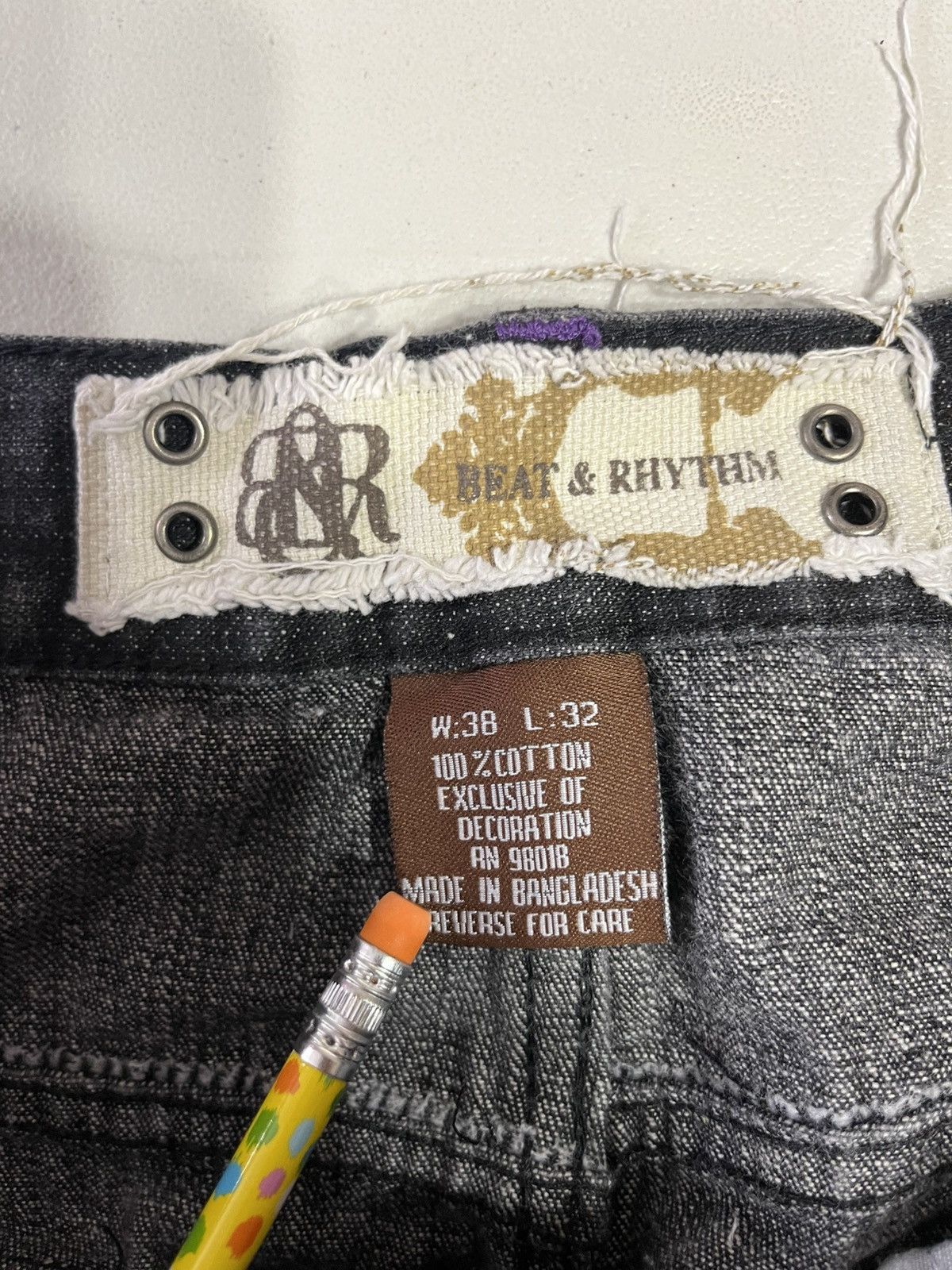 Vintage Y2K grunge cyber punk style jeans Size US 35 - 3 Thumbnail