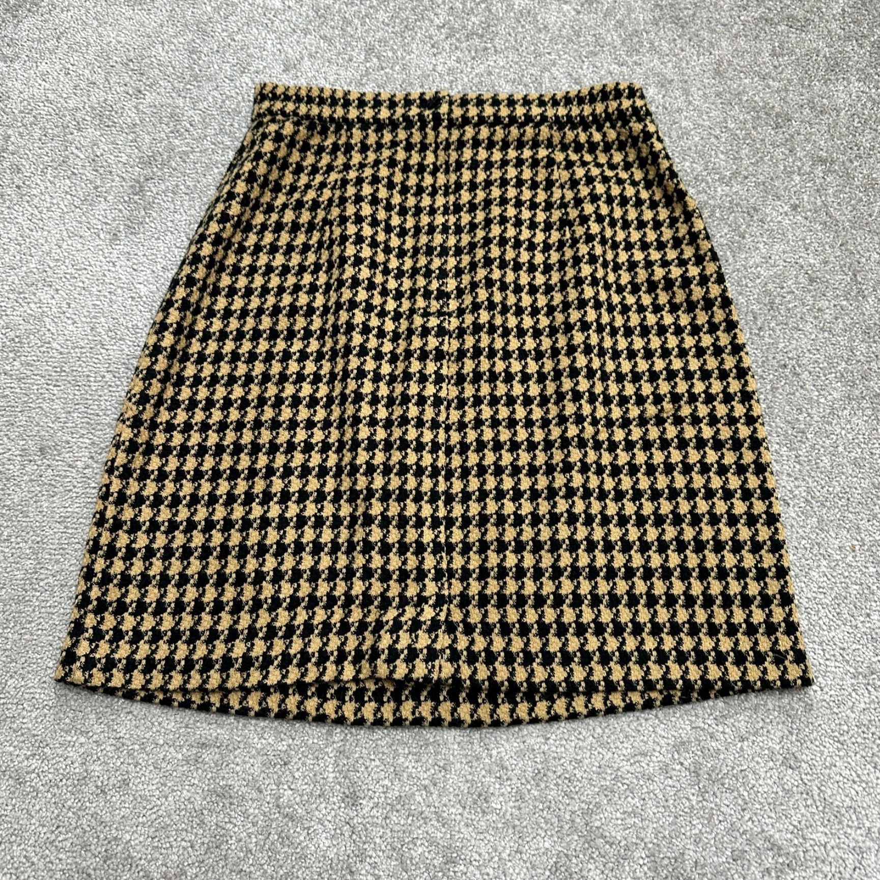 Coldwater Creek VINTAGE Coldwater Creek Tweed Pencil Skirt Womens Small Black Brown Check Knee Length Size 28" / US 6 / IT 42 - 2 Thumbnail