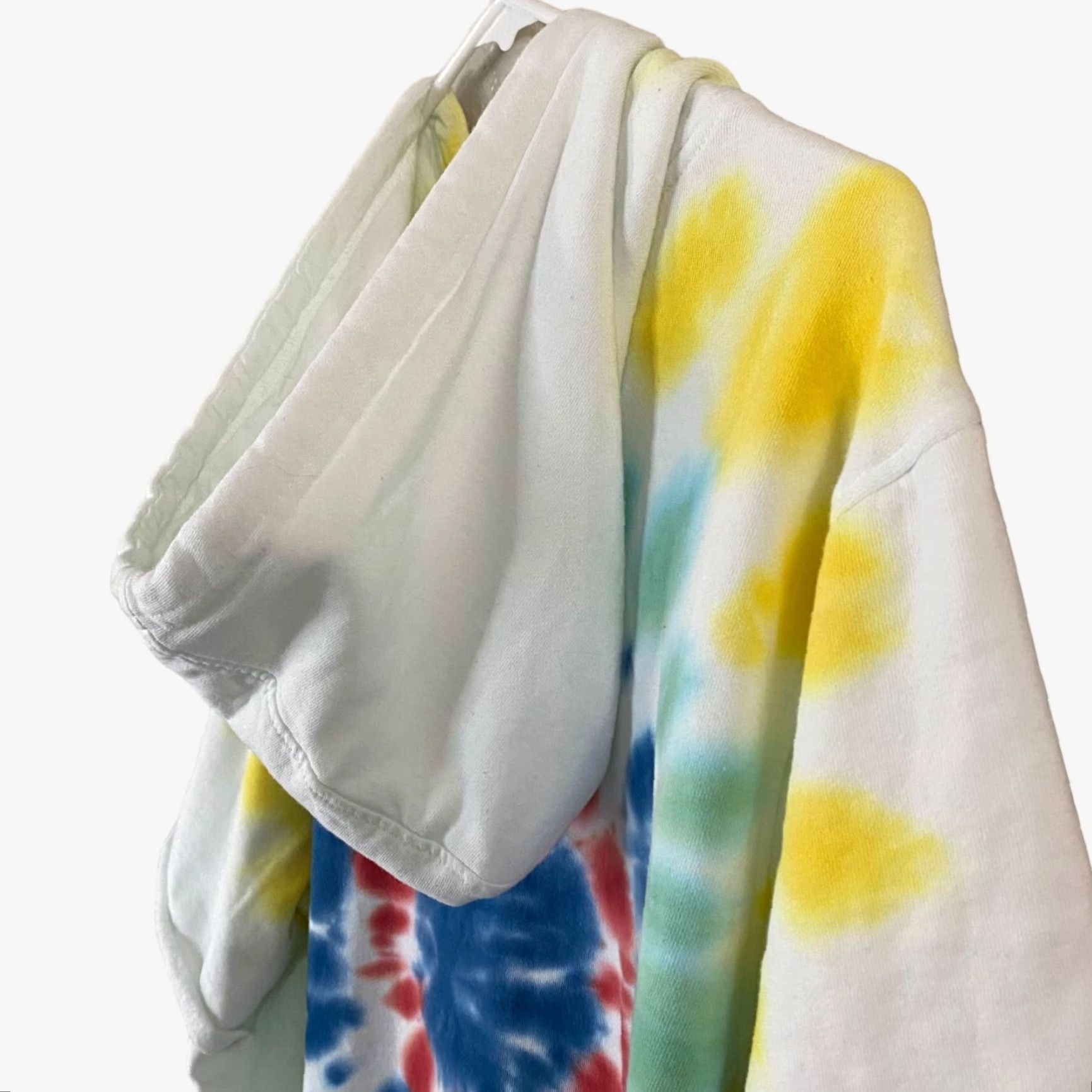 Vintage VINTAGE The laundry Room Tie-Dye Surfer Hoodie Sweatshirt White XL Long-Sleeve Mens Pullover Cotton Blend Pockets New Size US XL / EU 56 / 4 - 7 Thumbnail
