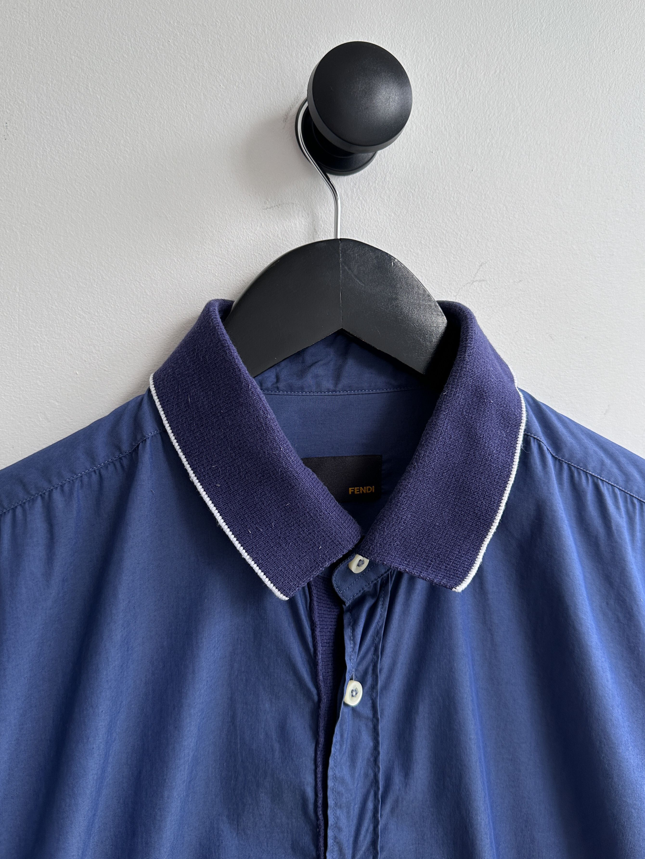 Fendi Fendi Blue Button Up Shirt Size US L / EU 52-54 / 3 - 7 Thumbnail