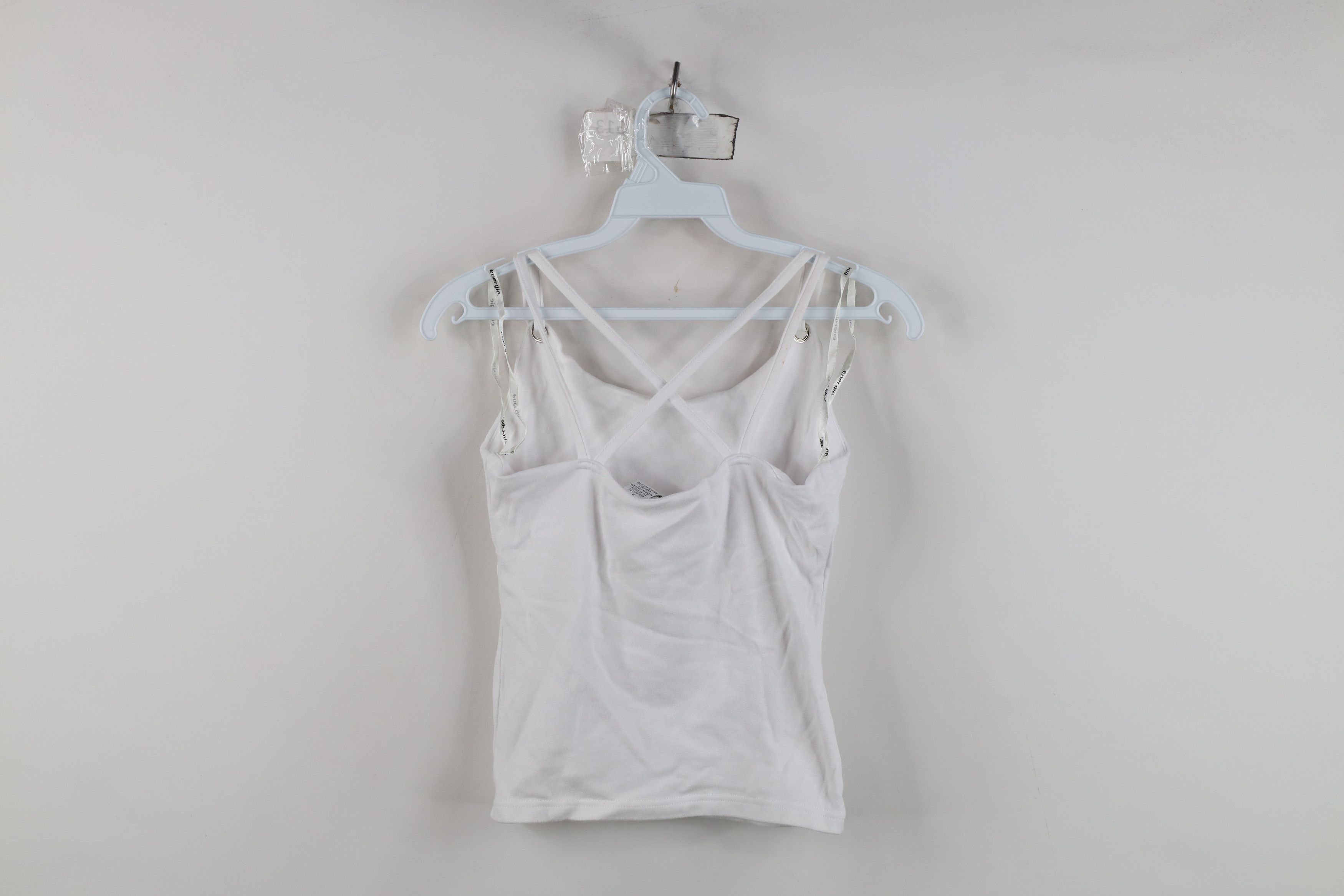 Vintage Vintage 90s Y2K Energie Ribbed Cami Tank Top Built in Bra Size M / US 6-8 / IT 42-44 - 14 Thumbnail