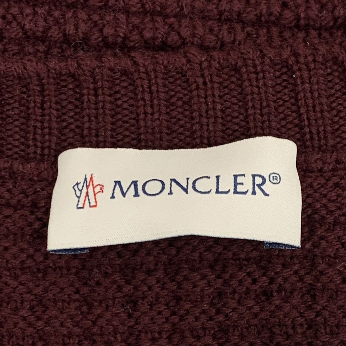 Moncler Moncler Deep Red Wool Long Sleeve Knit Sweater K26WX Size US XL / EU 56 / 4 - 5 Thumbnail