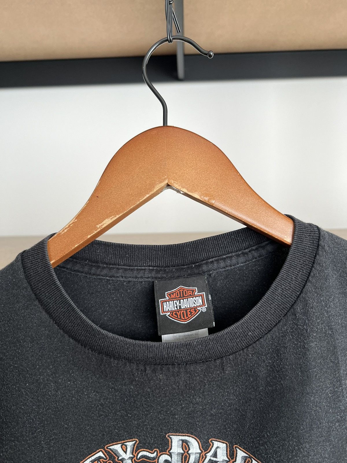 Harley Davidson Vintage 2013 Harley Davidson Eagle Fire Flame Black T-shirt Size US L / EU 52-54 / 3 - 10 Thumbnail