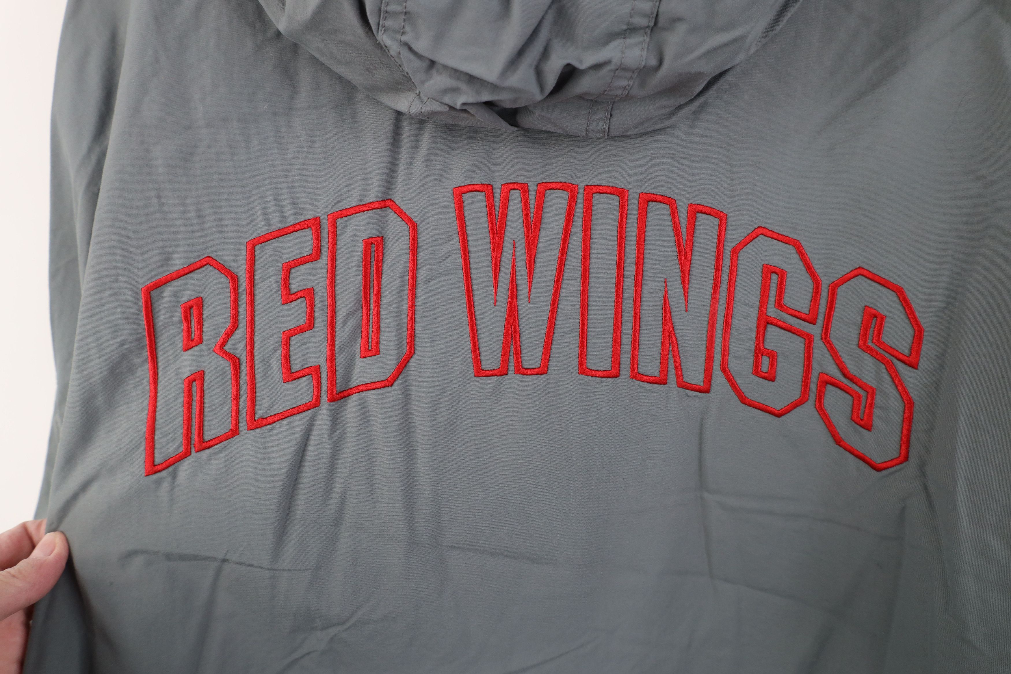 Puma Vintage 90s Puma Red Wings Hockey Hooded Windbreaker Jacket Size US XL / EU 56 / 4 - 14 Thumbnail