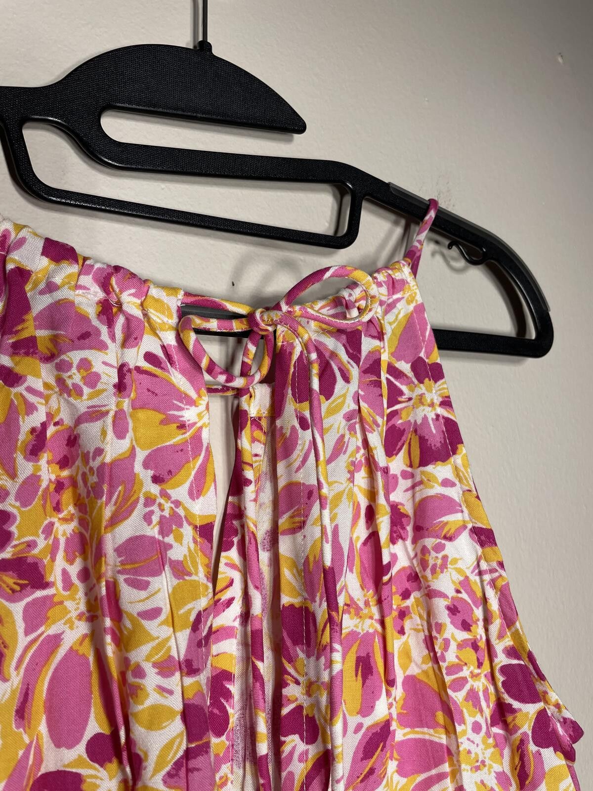 Japanese Brand Japna Floral Halter Crop Top Smocked Boho Festival Blouse M Size M / US 6-8 / IT 42-44 - 4 Thumbnail
