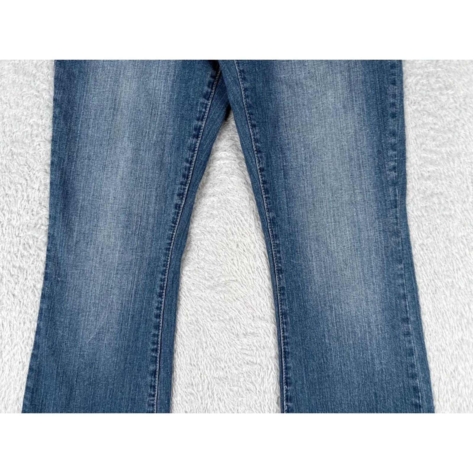Denime Vintage Tru Luxe Womens Flared Jeans 4 Blue Denim Mid Rise Cotton Embellished 27x27 Size 27" / US 4 / IT 40 - 3 Thumbnail