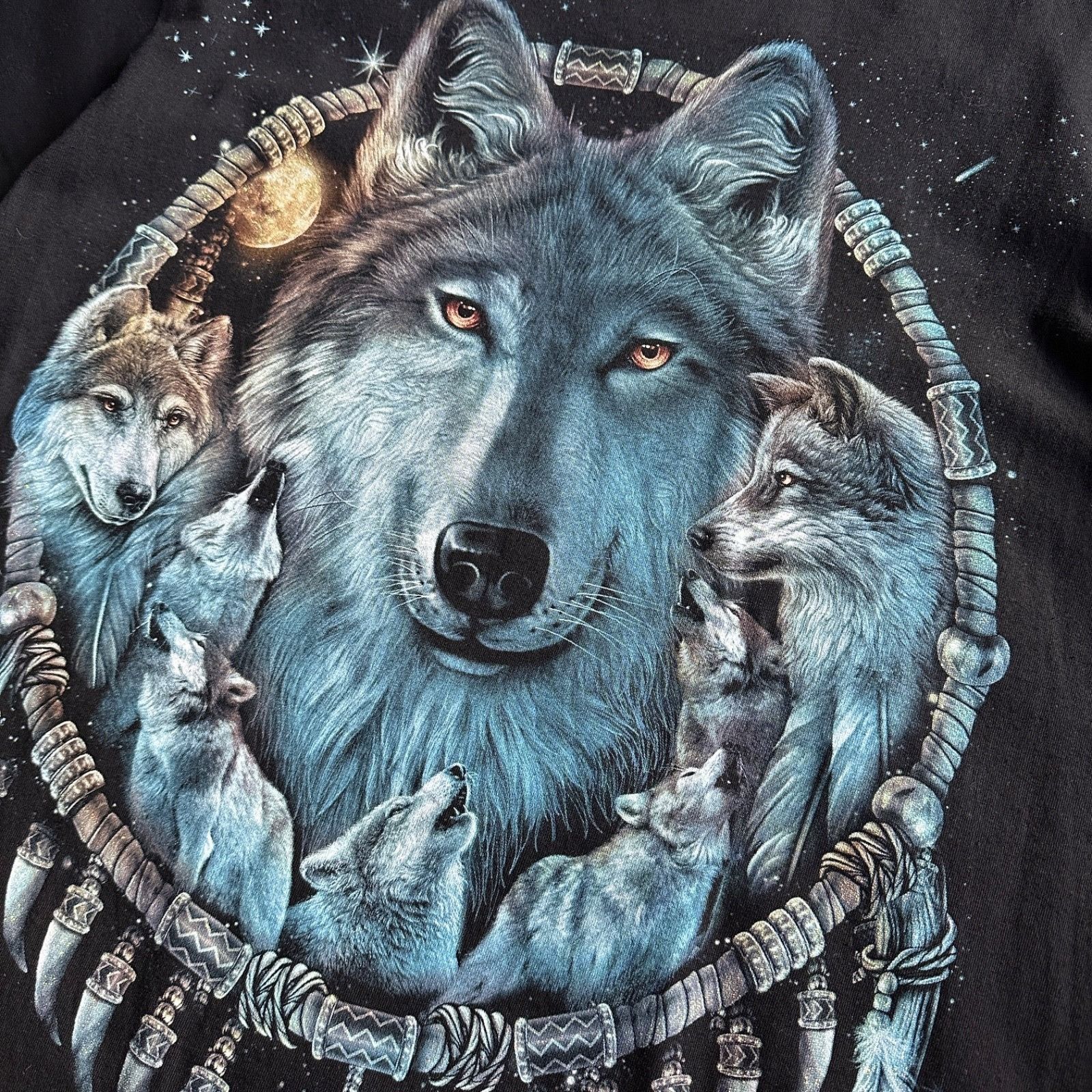 Vintage Vintage Wolf Dreamcatcher Graphic T-Shirt 9404AC Size US M / EU 48-50 / 2 - 4 Thumbnail