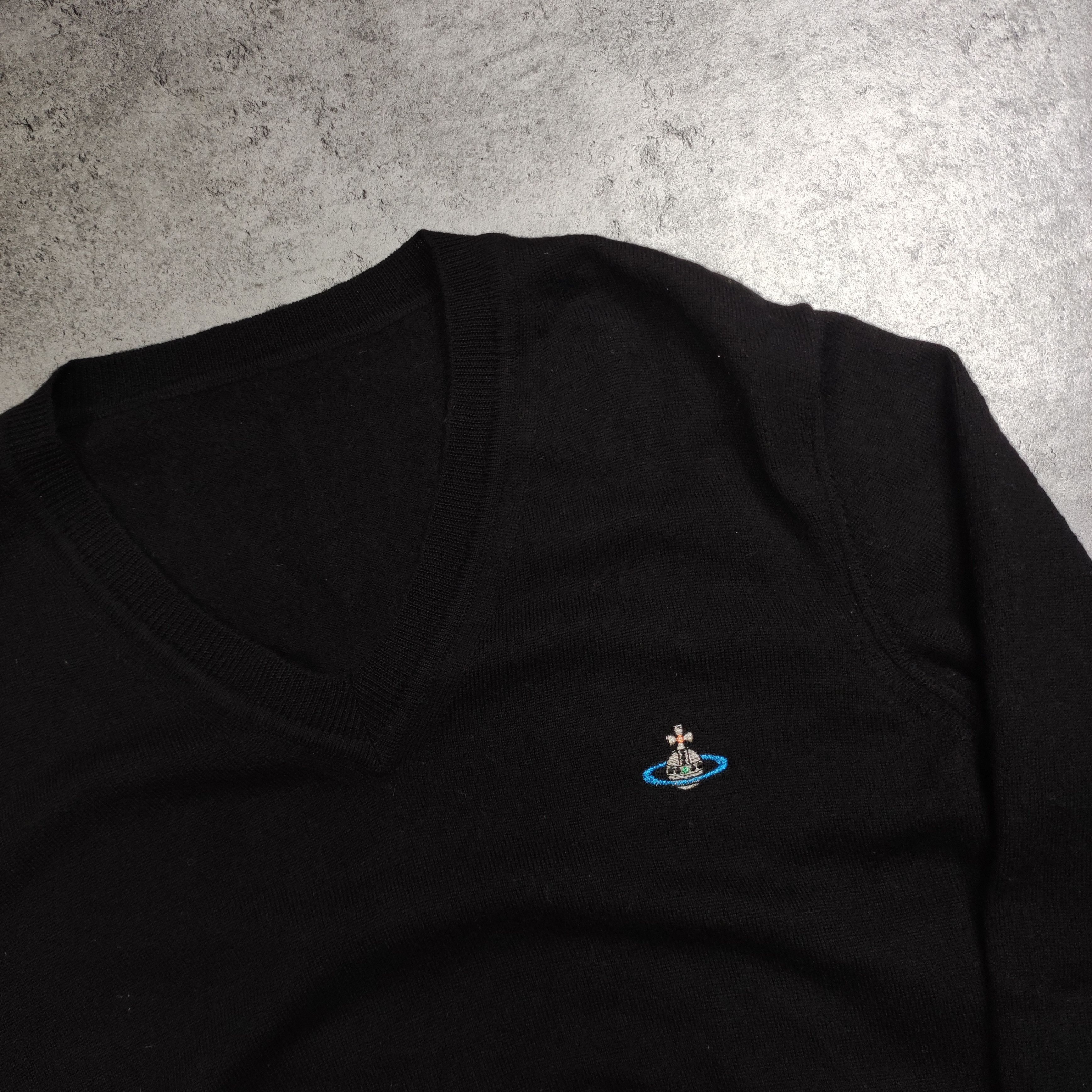Vivienne Westwood RARE Vivienne Westwood Black Clasic Logo Wool Sweater Size US S / EU 44-46 / 1 - 4 Thumbnail