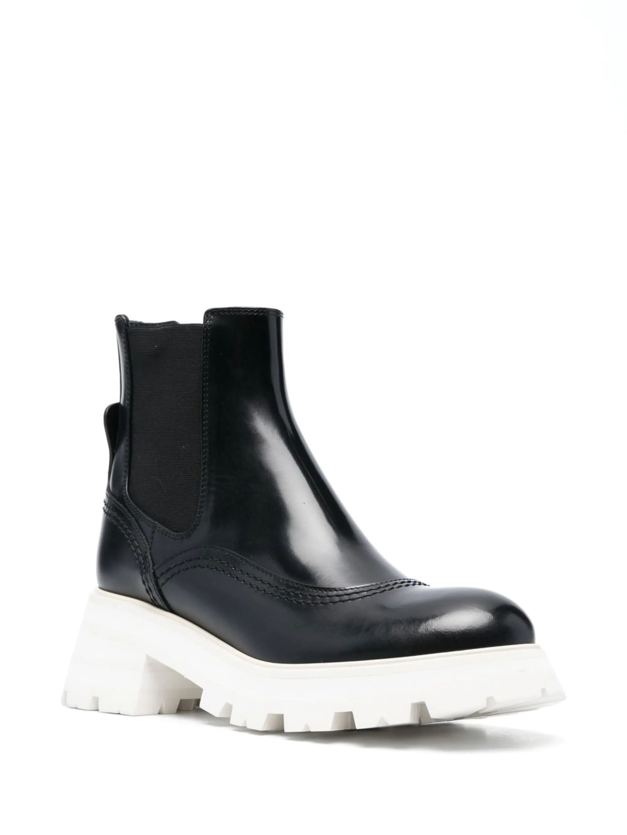 Alexander McQueen o1y0225 Ankle Boots in Black Size US 5 / IT 35 - 2 Thumbnail