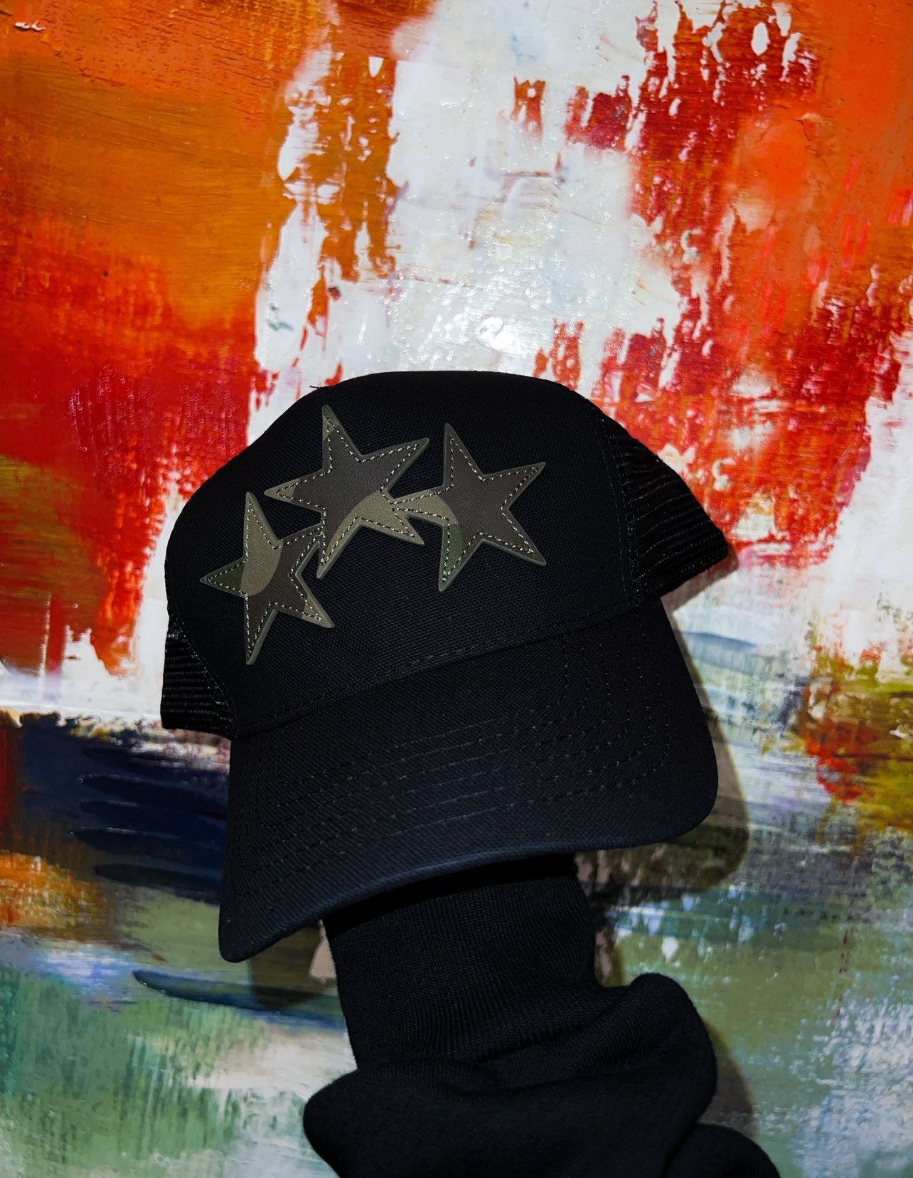 Amiri Amiri camo 3 star trucker hat Size ONE SIZE - 1 Thumbnail
