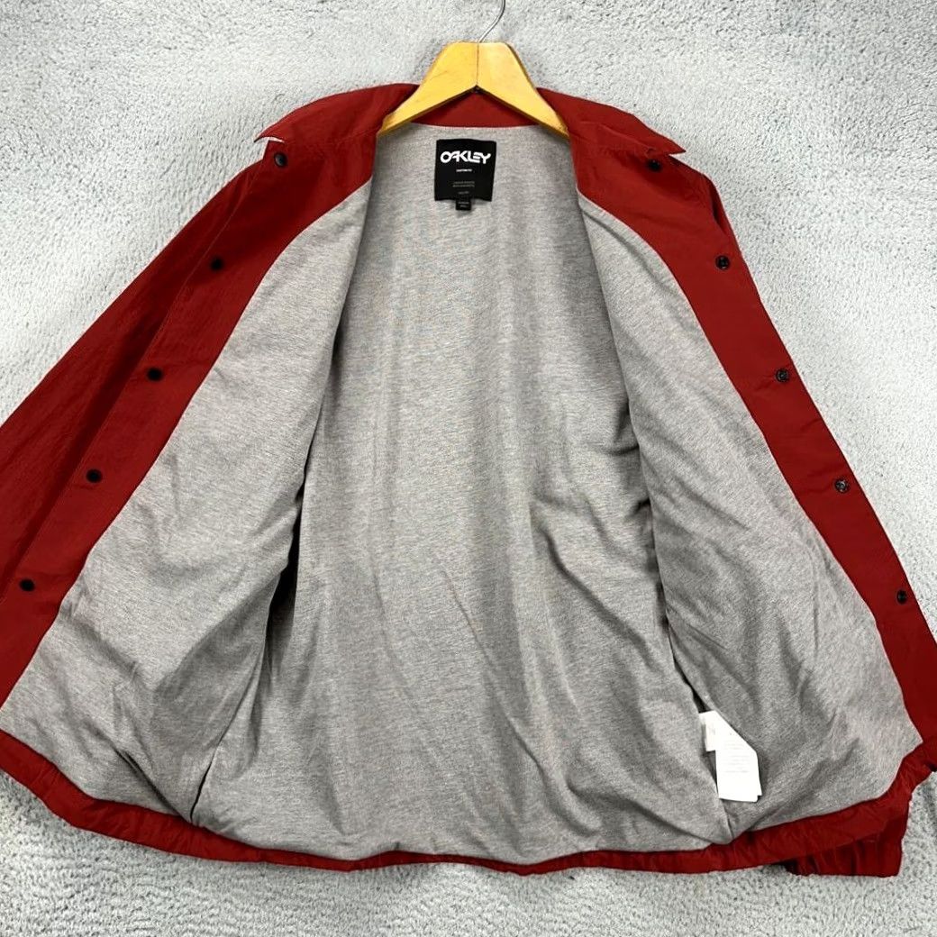 Oakley Oakley Snap Jacket Mens Medium Red Graphic Lined Button Up Collared Jacket Outer Size US M / EU 48-50 / 2 - 4 Thumbnail