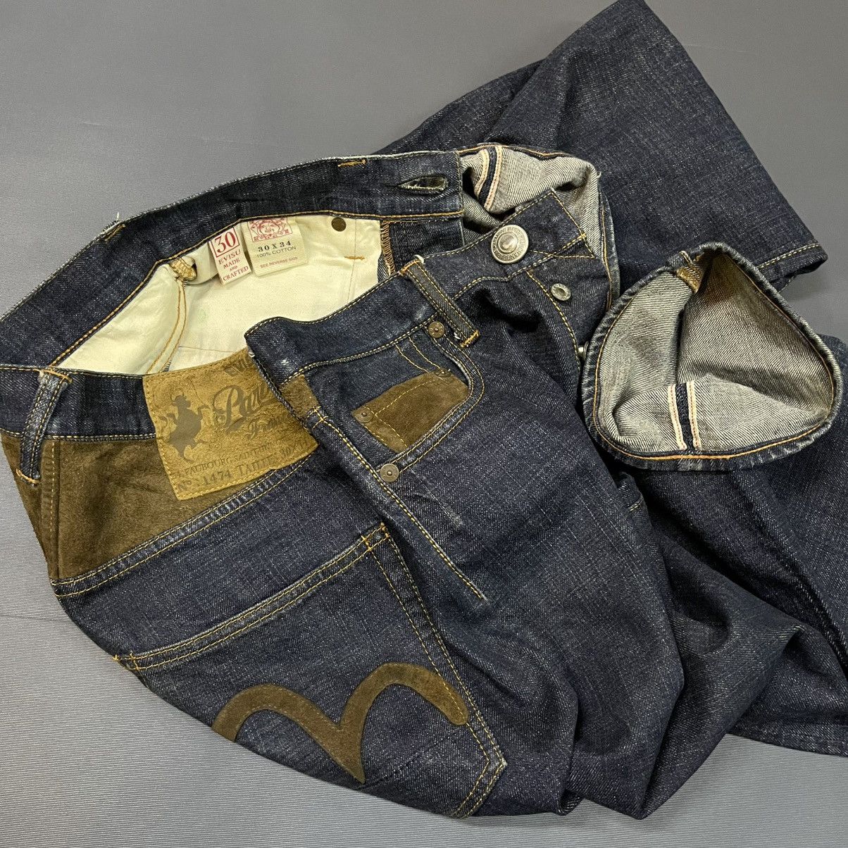 Designer × Evisu RARE EVISU PARIS YAMANE SUEDE SEA GULL SELVEDGE JEANS Size US 31 - 6 Thumbnail
