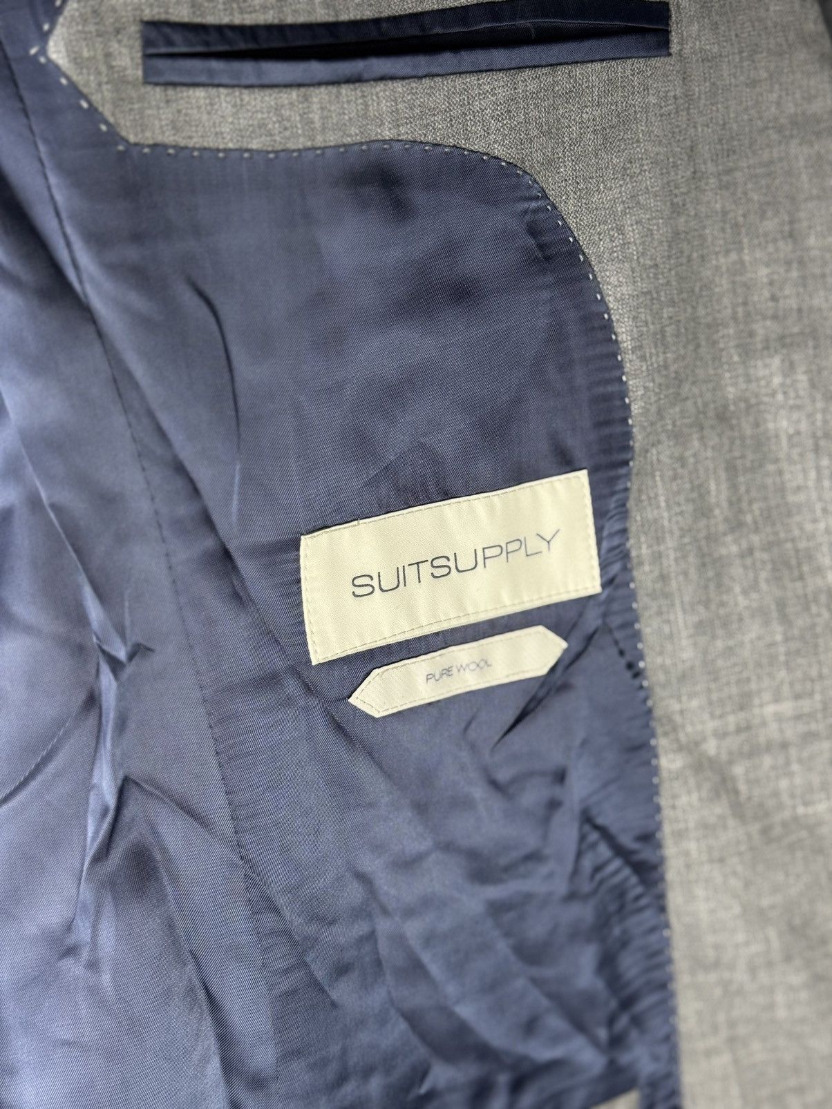 Suitsupply SUITSUPPLY Lazio Single Breasted FL Pure Wool Men’s Blazer Size 46R - 8 Thumbnail