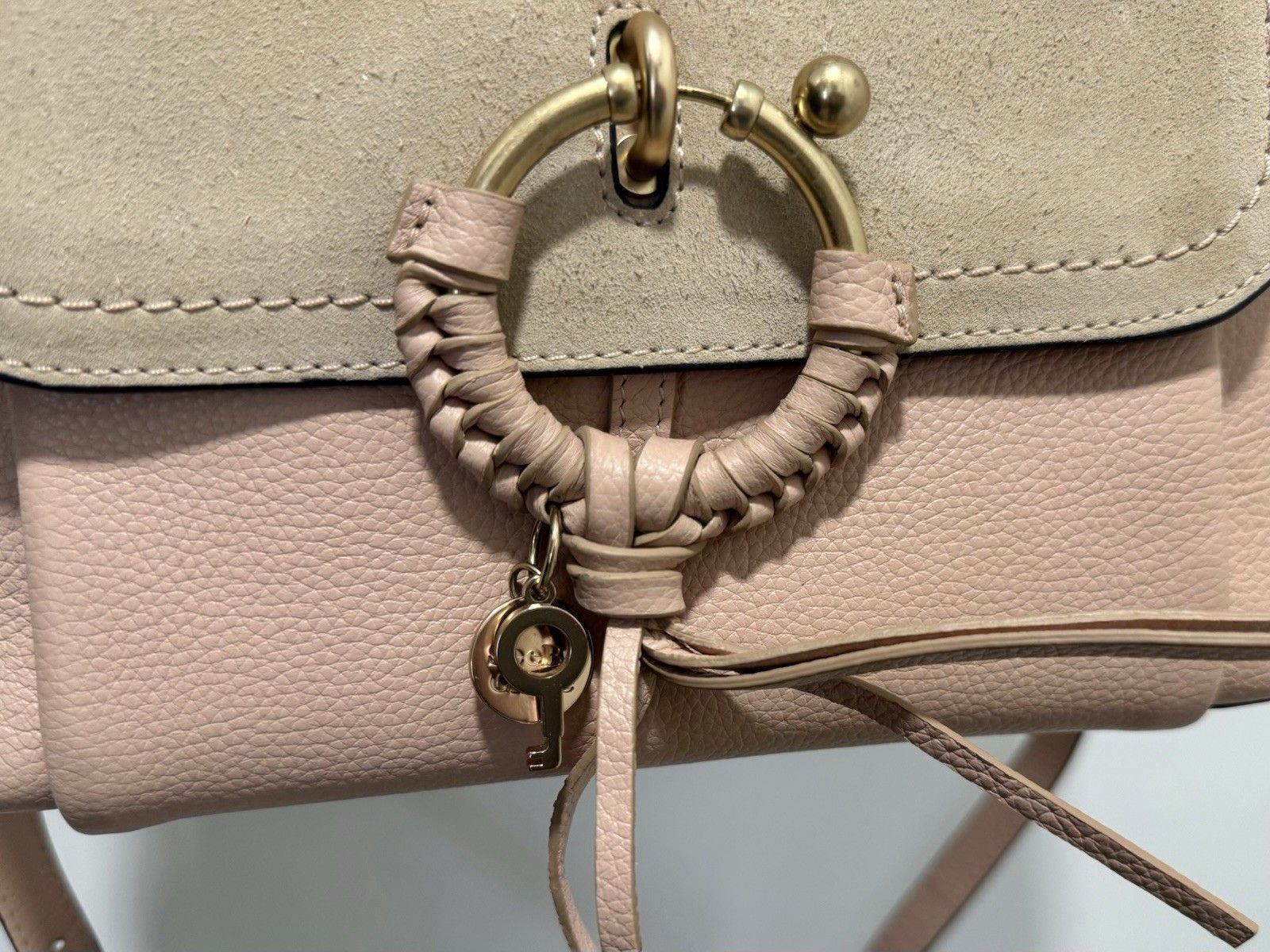 See by Chloe DDP See By Chloe Joan Leather crossbody suede bag peach Size ONE SIZE - 7 Thumbnail