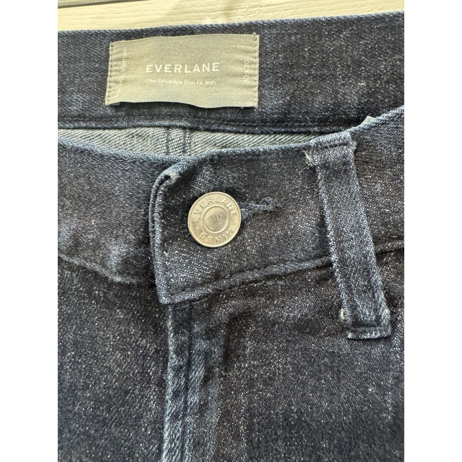 Everlane Mens Everlane Jeans The Selvedge Slim Fit Jean Straight Leg Size US 29 - 2 Thumbnail