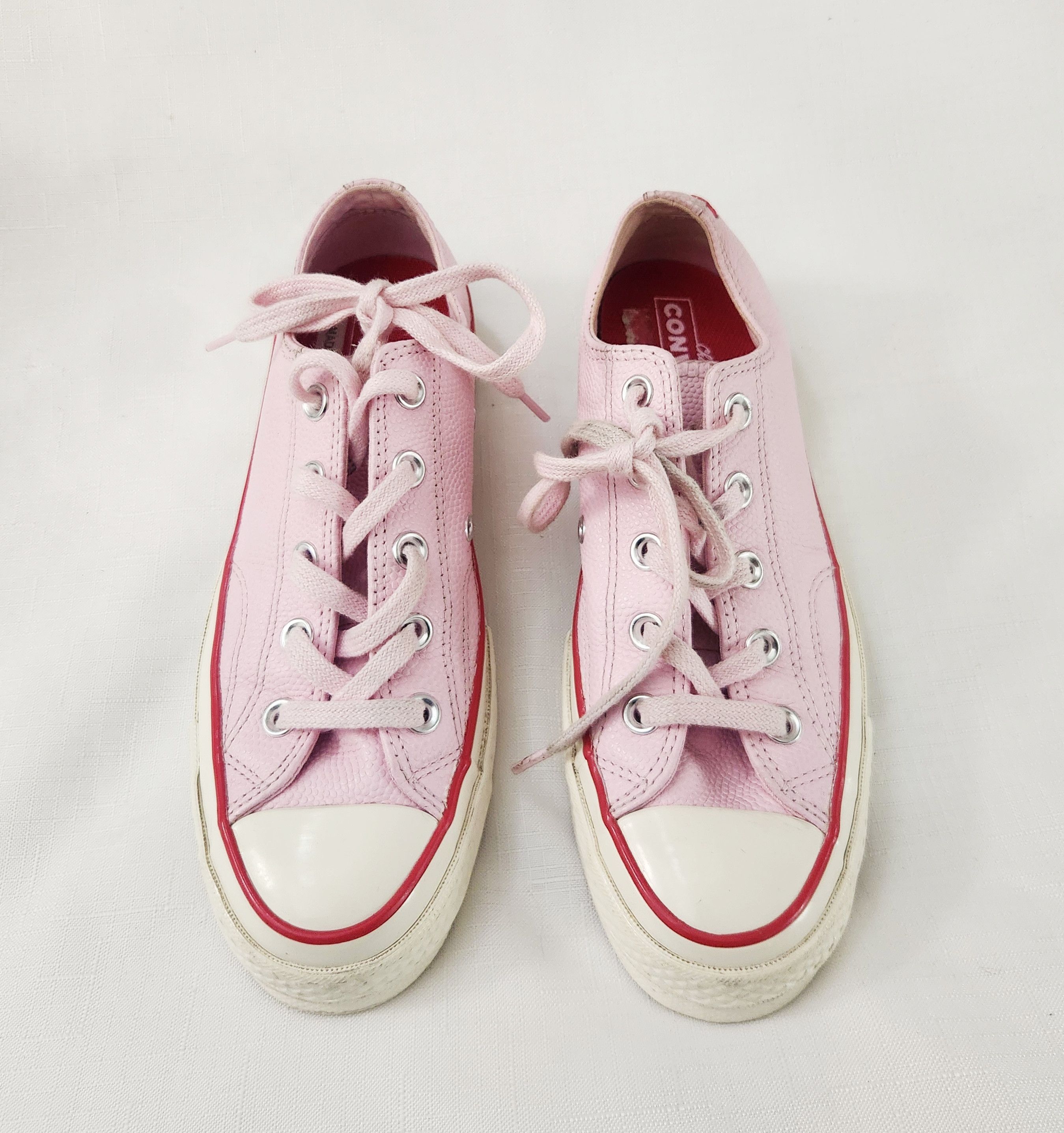 Converse Converse Pastel Pink Leather Sneakers Size 6 Rare 563490C Size US 6 / IT 36 - 3 Thumbnail