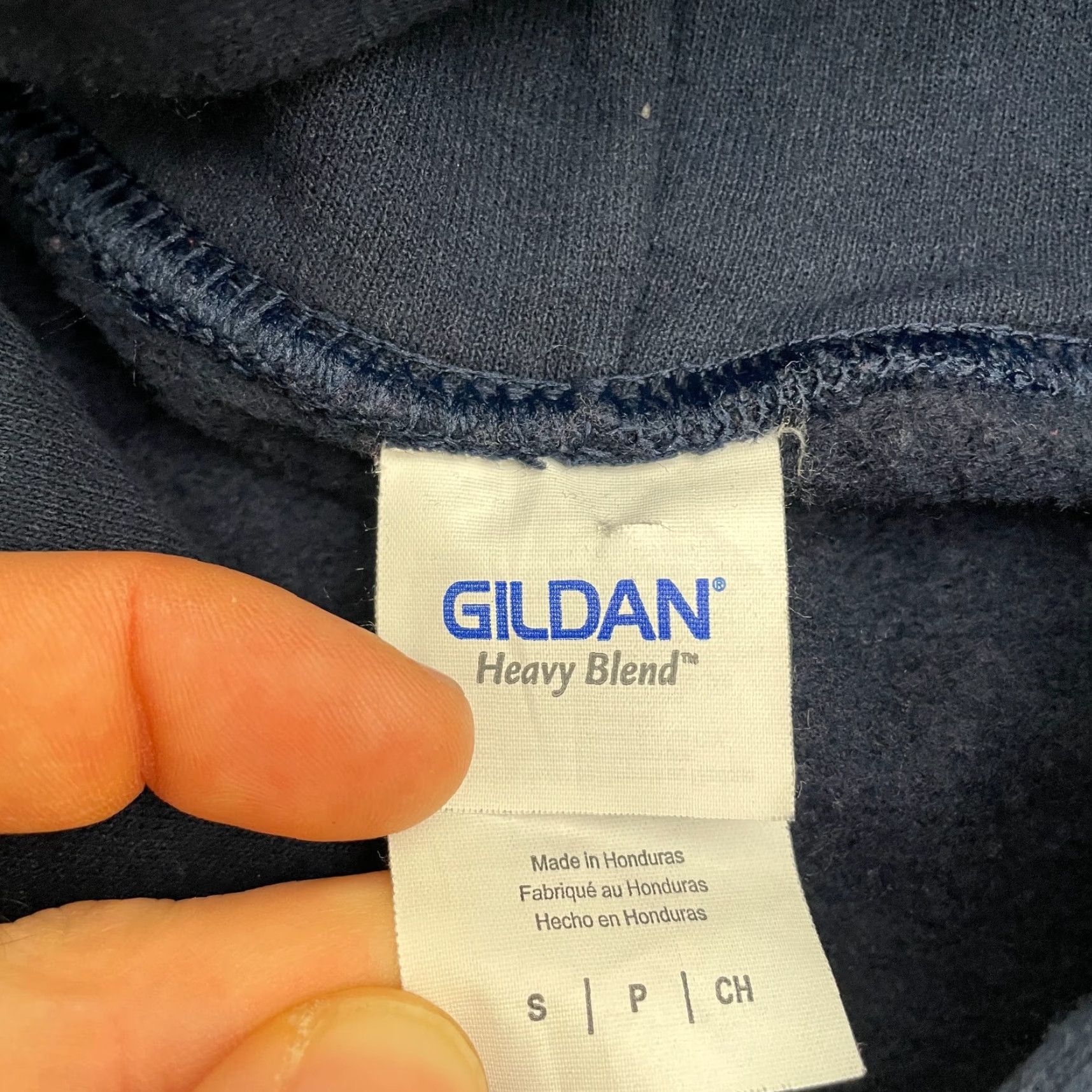 Gildan Gildan Heavy Blend Hoodie Pullover Sweatshirt Unisex Small Blue Graphic Fleece Size US S / EU 44-46 / 1 - 7 Thumbnail