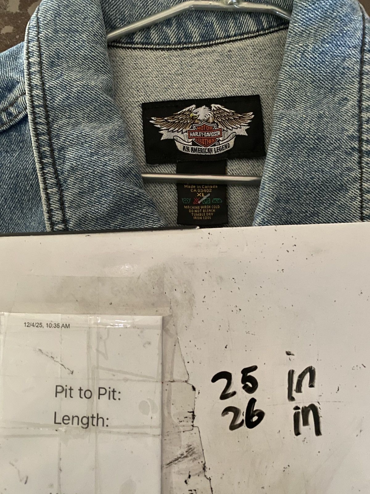 Harley Davidson Vintage 90s Harley Davidson Embroidered Denim Vest Size US XL / EU 56 / 4 - 4 Thumbnail