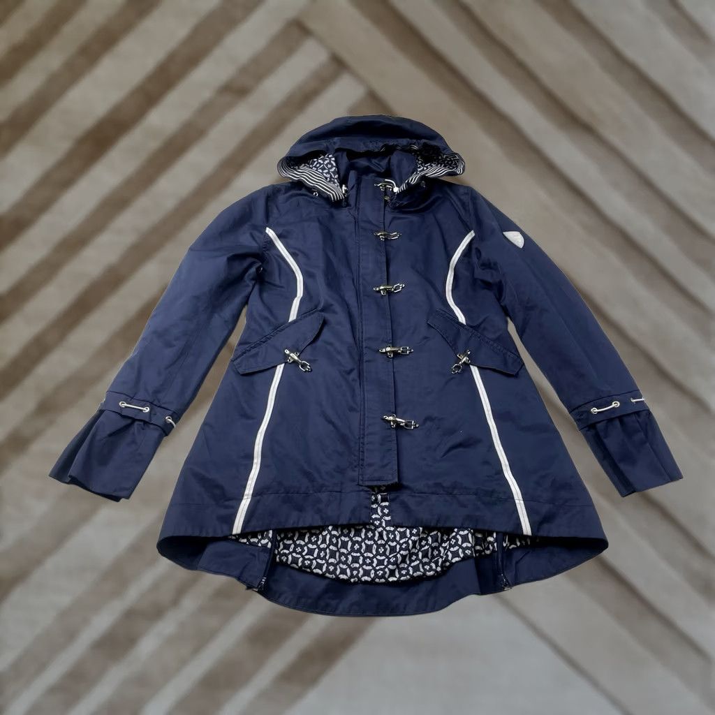 Vintage Goode Rider Women Jacket Equestrian Hooded Blue Cotton Zip Large L Size L / US 10 / IT 46 - 1 Thumbnail