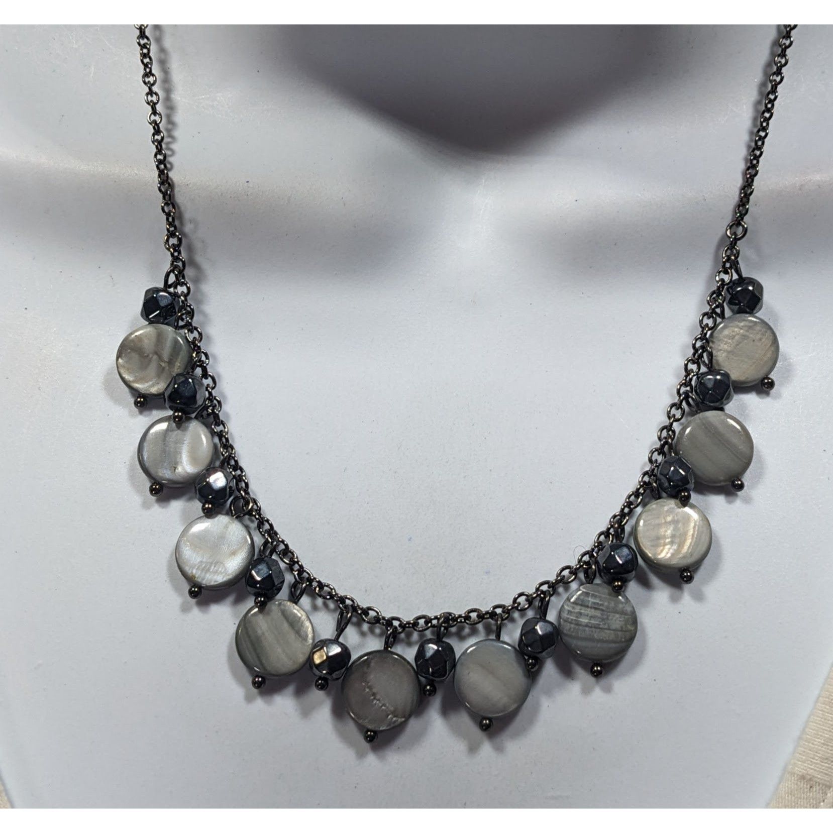 Other Lia Sophia Grey Mother Of Pearl Charm Necklace Size ONE SIZE - 4 Thumbnail