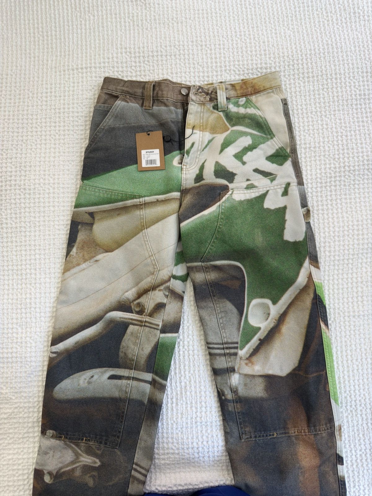 Carhartt × Stussy Stussy Work Pant Canvas Baja Print | Grailed