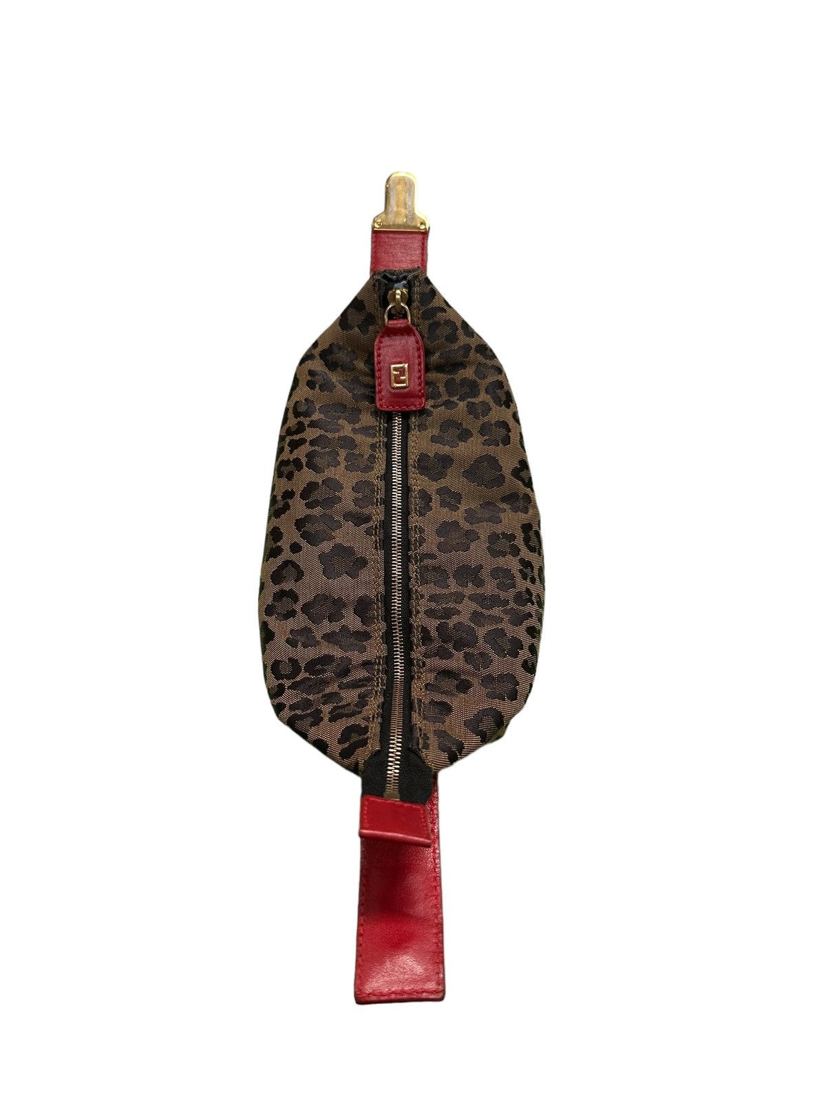 AUTHENTIC VINTAGE FENDI LEOPARD MINI VANITY POUCH