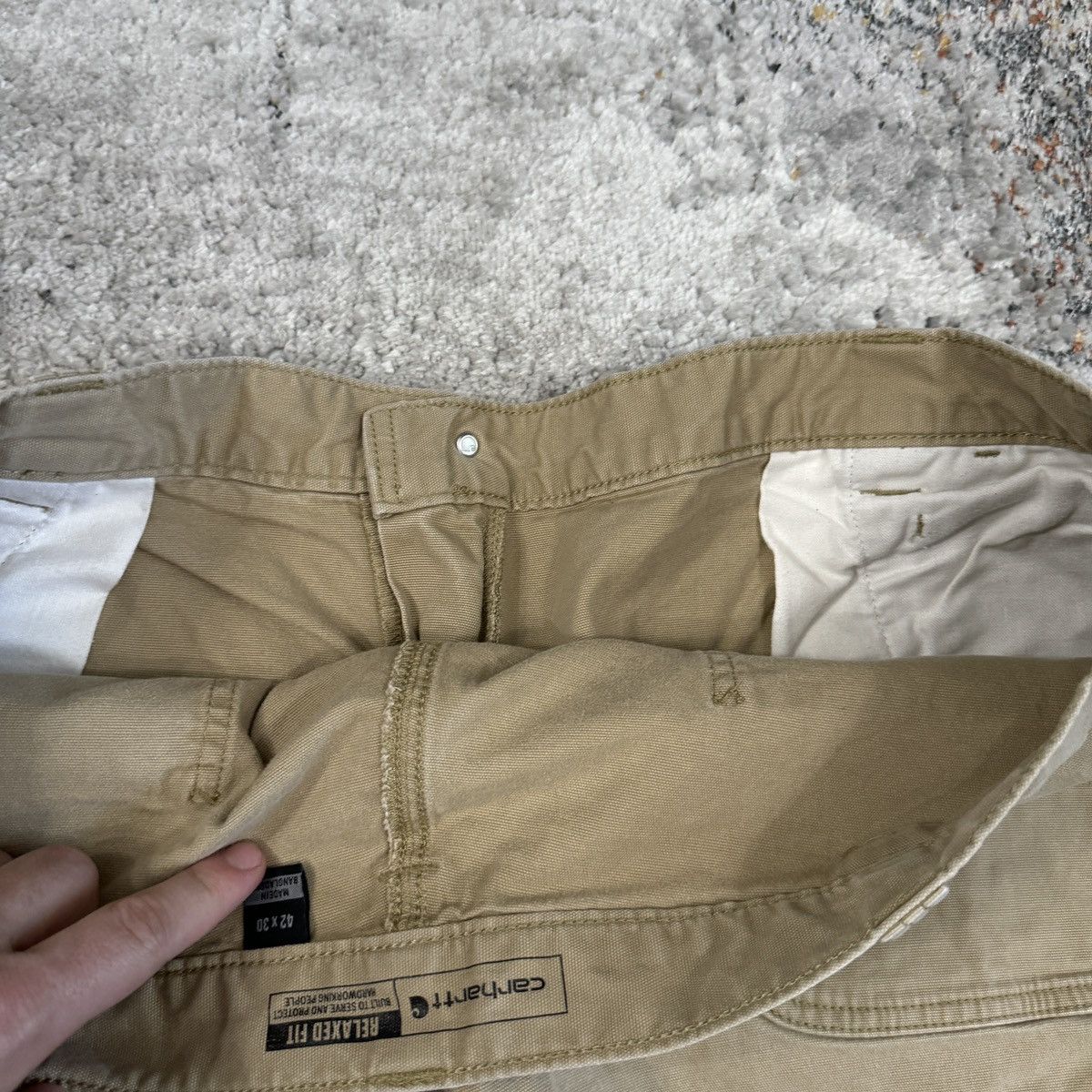 Carhartt × Vintage Essential Vintage y2k Carhartt wide leg tan pants Size US 42 / EU 58 - 4 Thumbnail