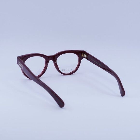 Gucci Gucci GG1792O 004 Eyeglasses Burgundy 46mm Square Frame Size ONE SIZE - 9 Thumbnail