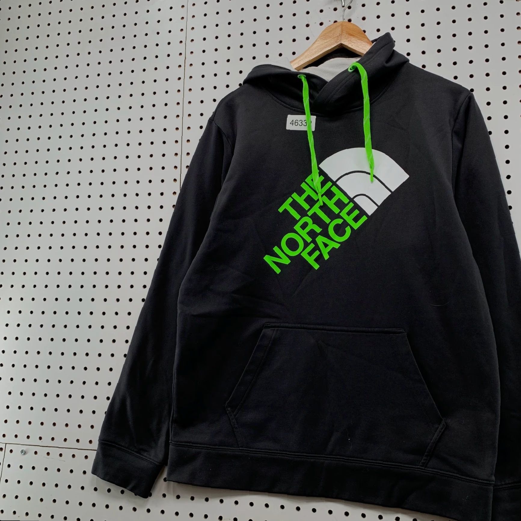 The North Face North Face Hoodie Sweatshirt Mens Medium Gray Neon Green Logo Hooded Fleece Size US M / EU 48-50 / 2 - 5 Thumbnail