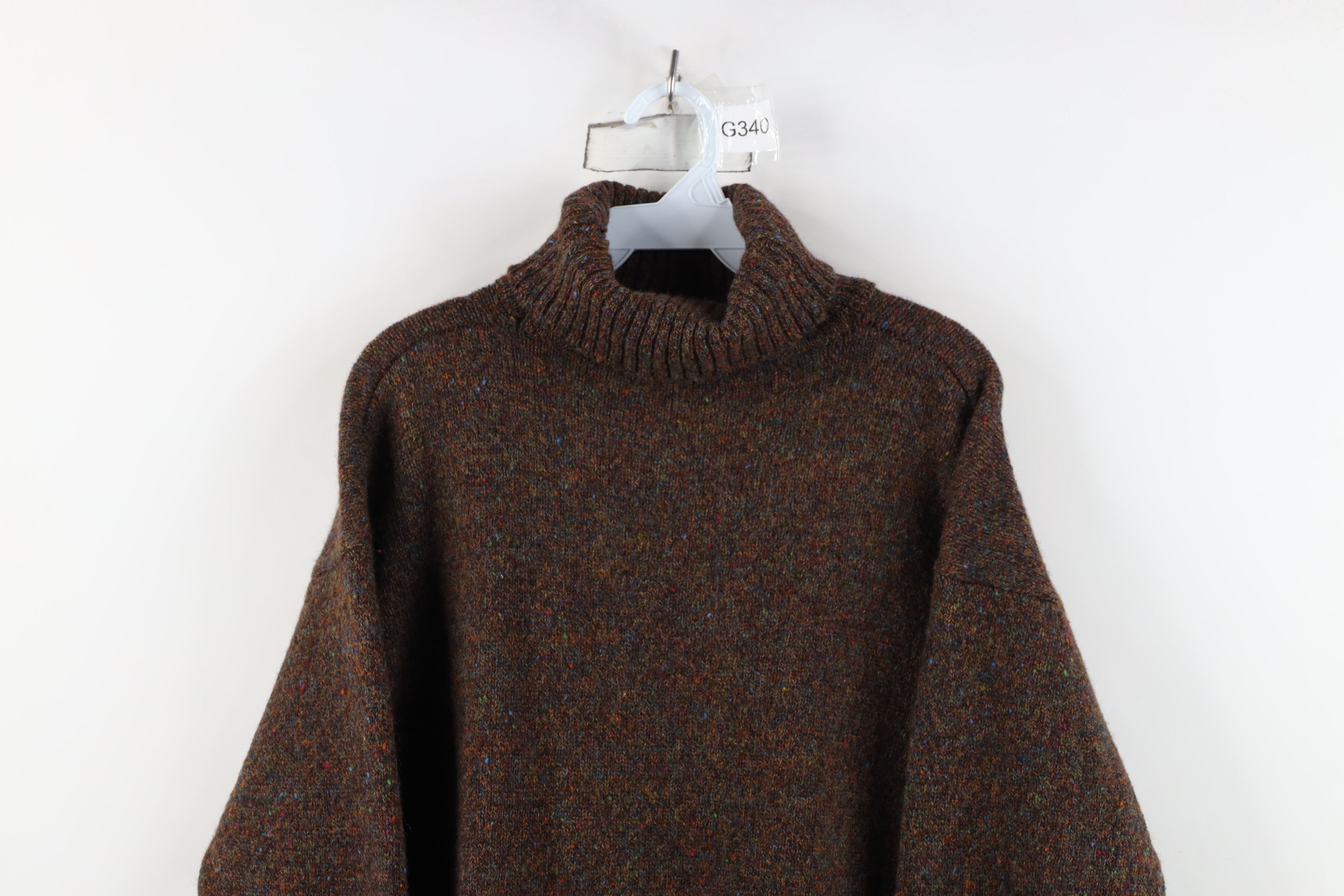 Vintage Vintage 90s Streetwear Wool Knit Turtleneck Sweater USA Size XL / US 12-14 / IT 48-50 - 2 Thumbnail