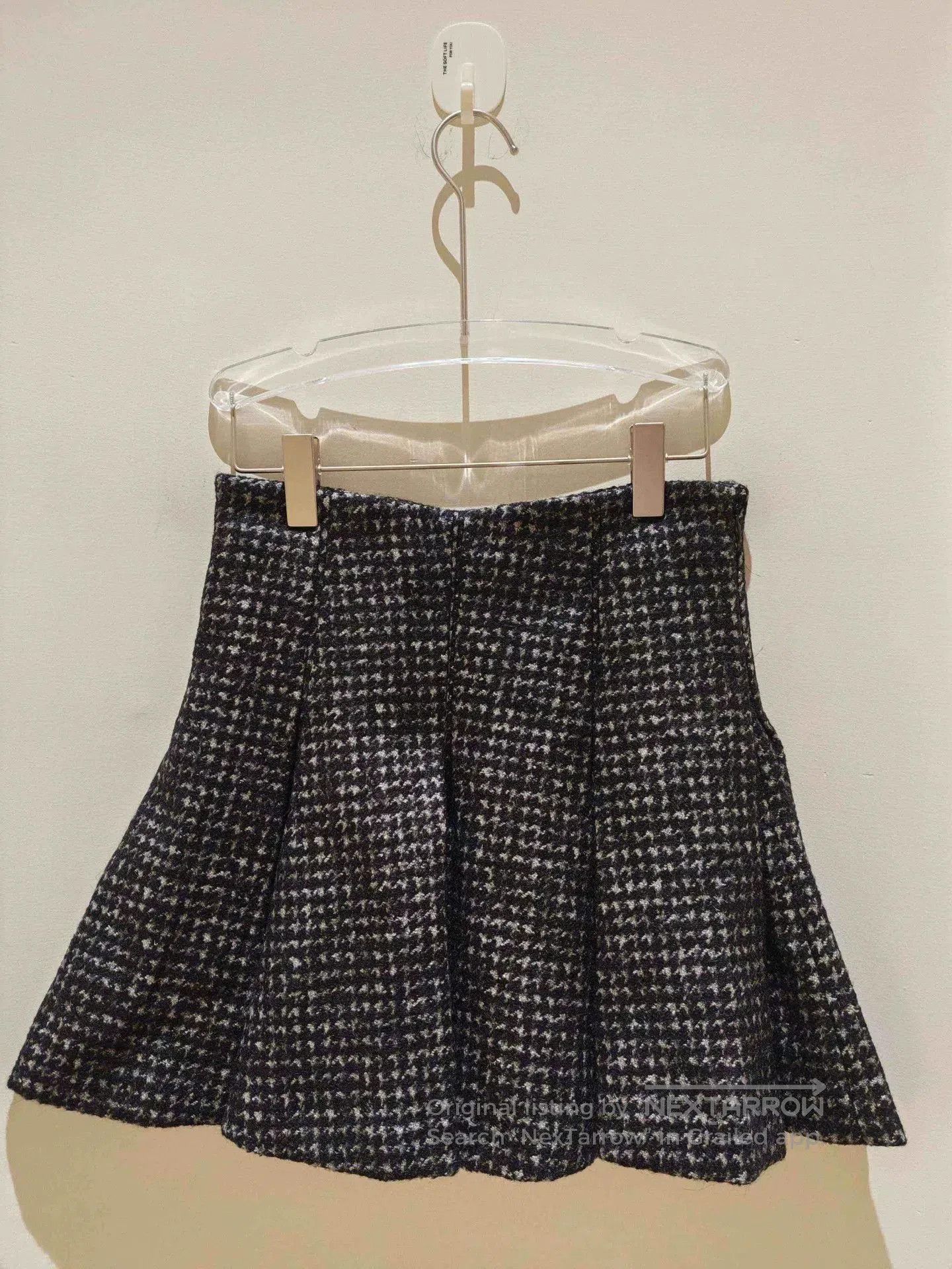 Dior Christian Dior Houndstooth Wool Blend Skirt. Size 28" / US 6 / IT 42 - 1 Thumbnail