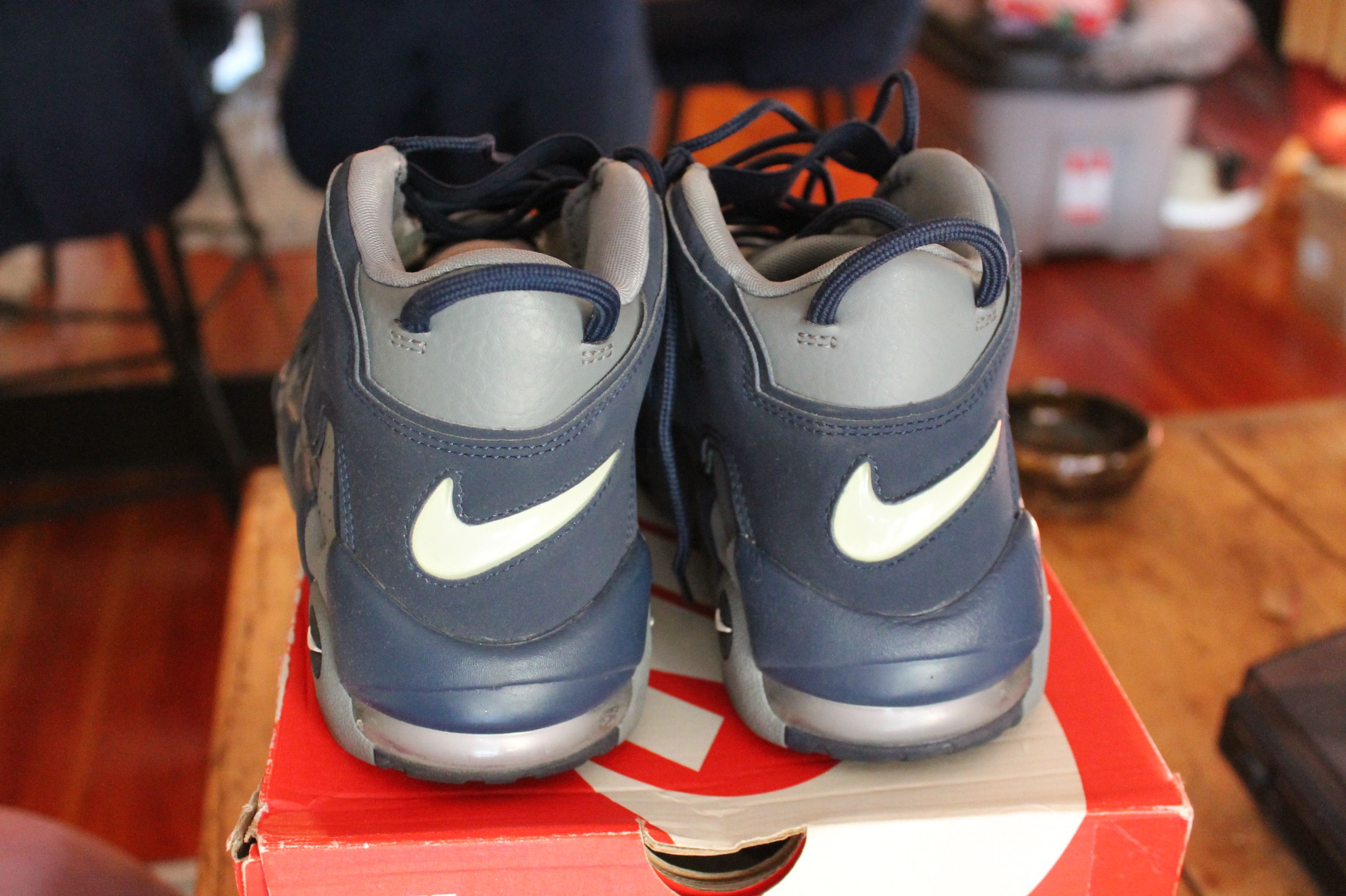 Nike Nike Air More Uptempo Cool Grey Midnight Navy Size US 10 / EU 43 - 2 Thumbnail
