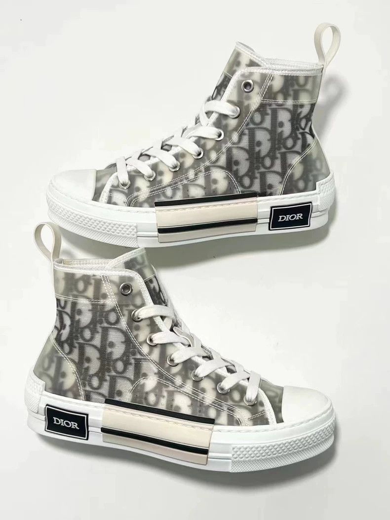 Dior DIOR B23 HighTop Sneakers in White and Black-2506 Size US 4.5 / IT 34.5 - 5 Thumbnail